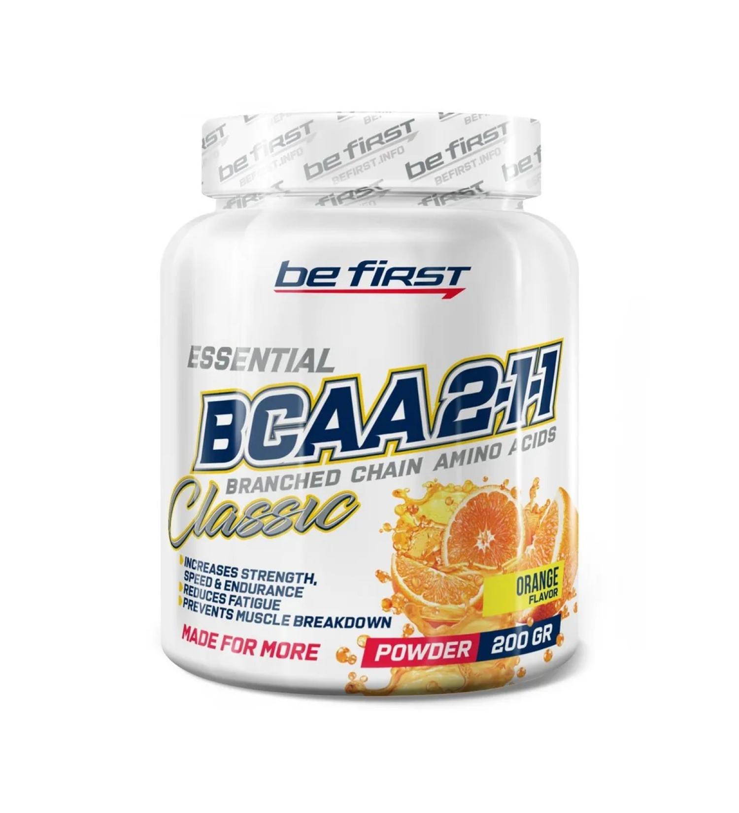 Be First Comino acid complex BCAA 2 1 1 Classic 200g Orange