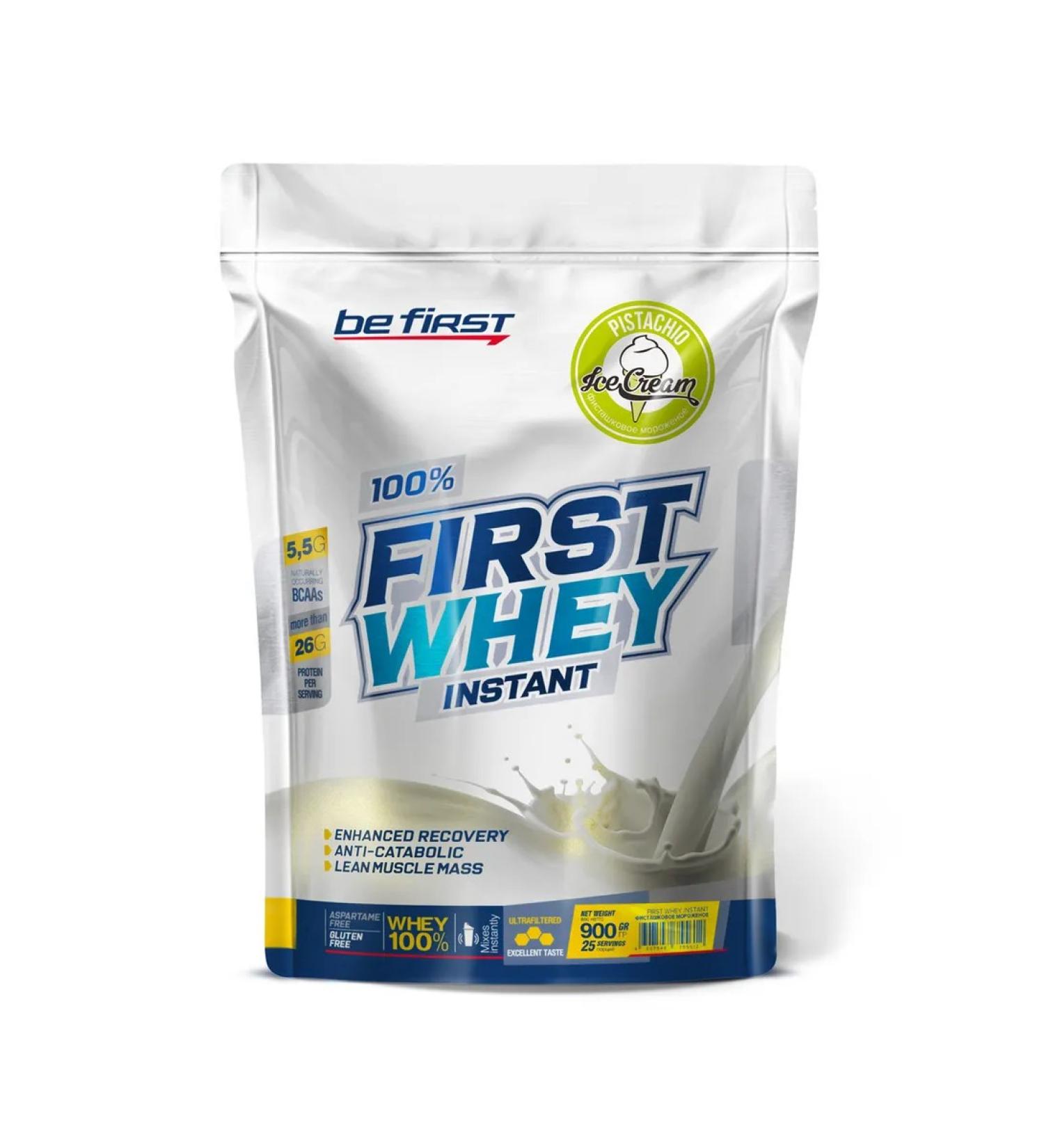 Be First Whey -cheese protein for gaining mass 900g pistash ice cream