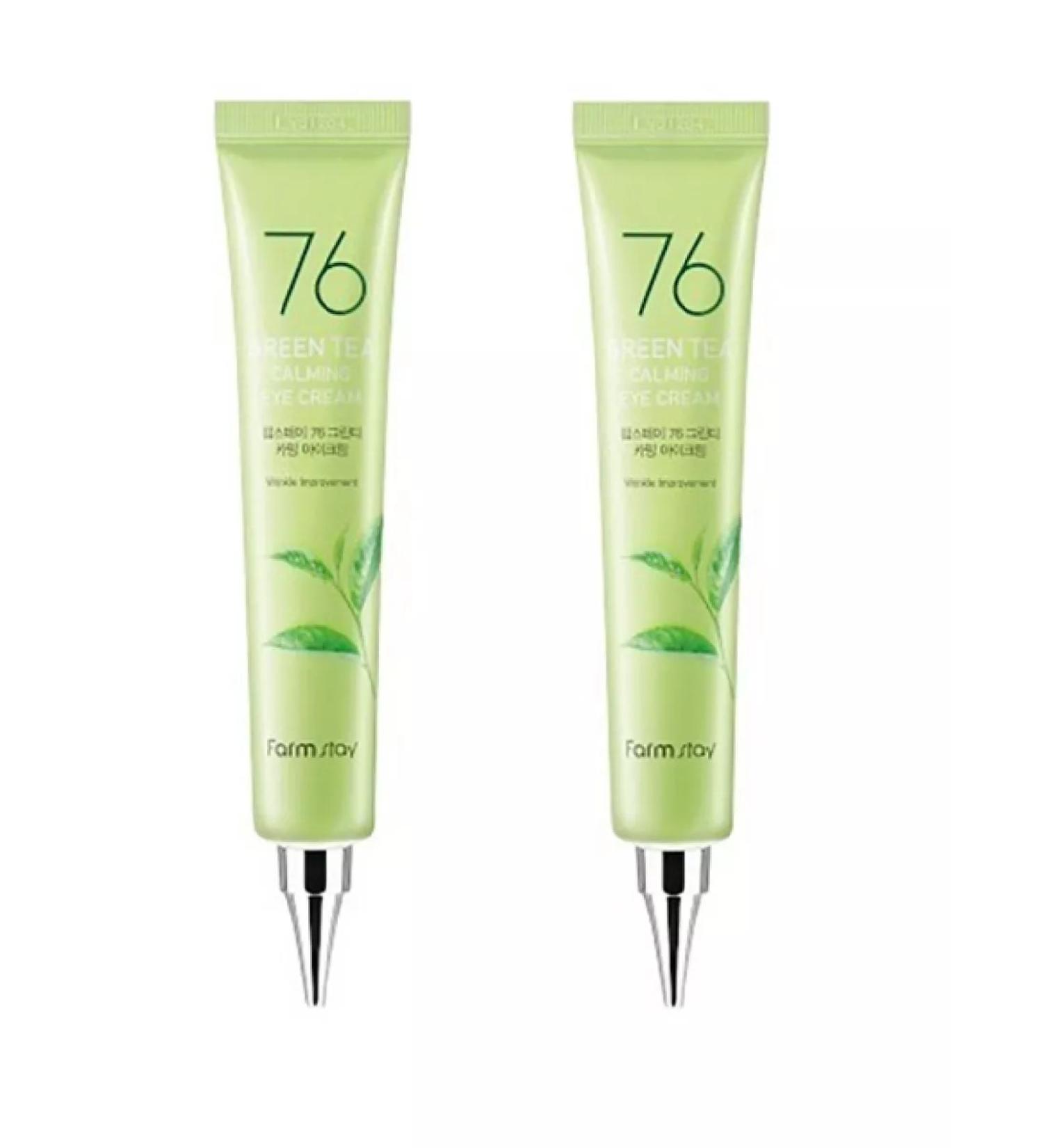 farmstay Eye cream Green Tea 45 ml 2 pcs - Buy Online on GoSupps.com