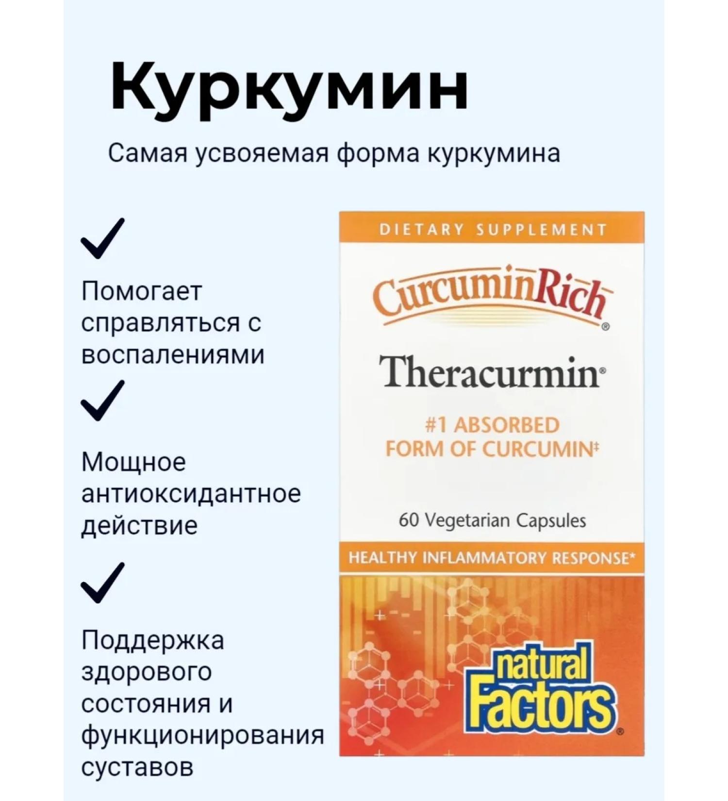 Natural Factors Kurkumin Theracurmin 30 mg 60 capsules - Buy Online on GoSupps.com
