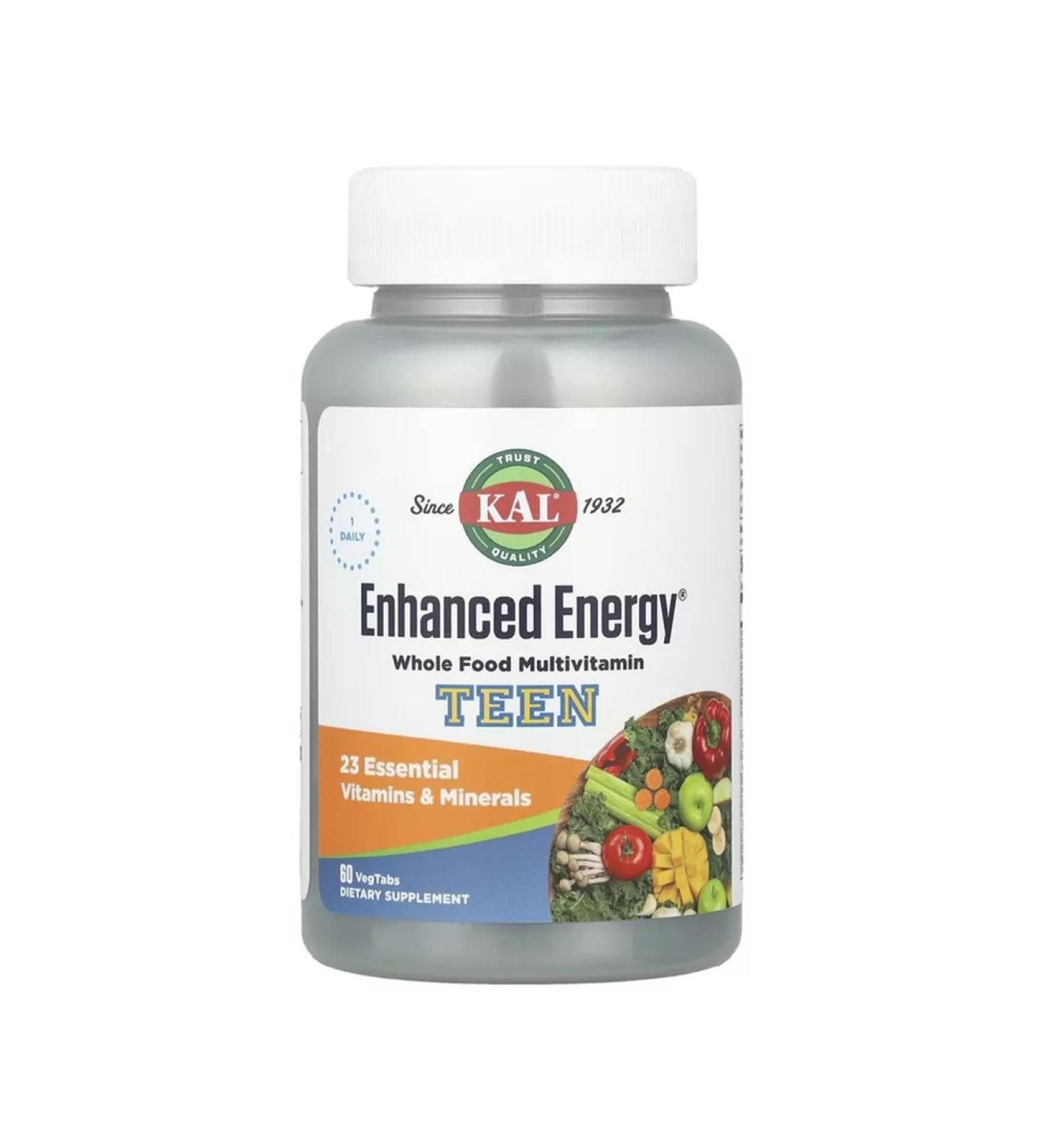 KAL Vitamins for teenagers 60 vegetarian tablets - Buy Online on GoSupps.com