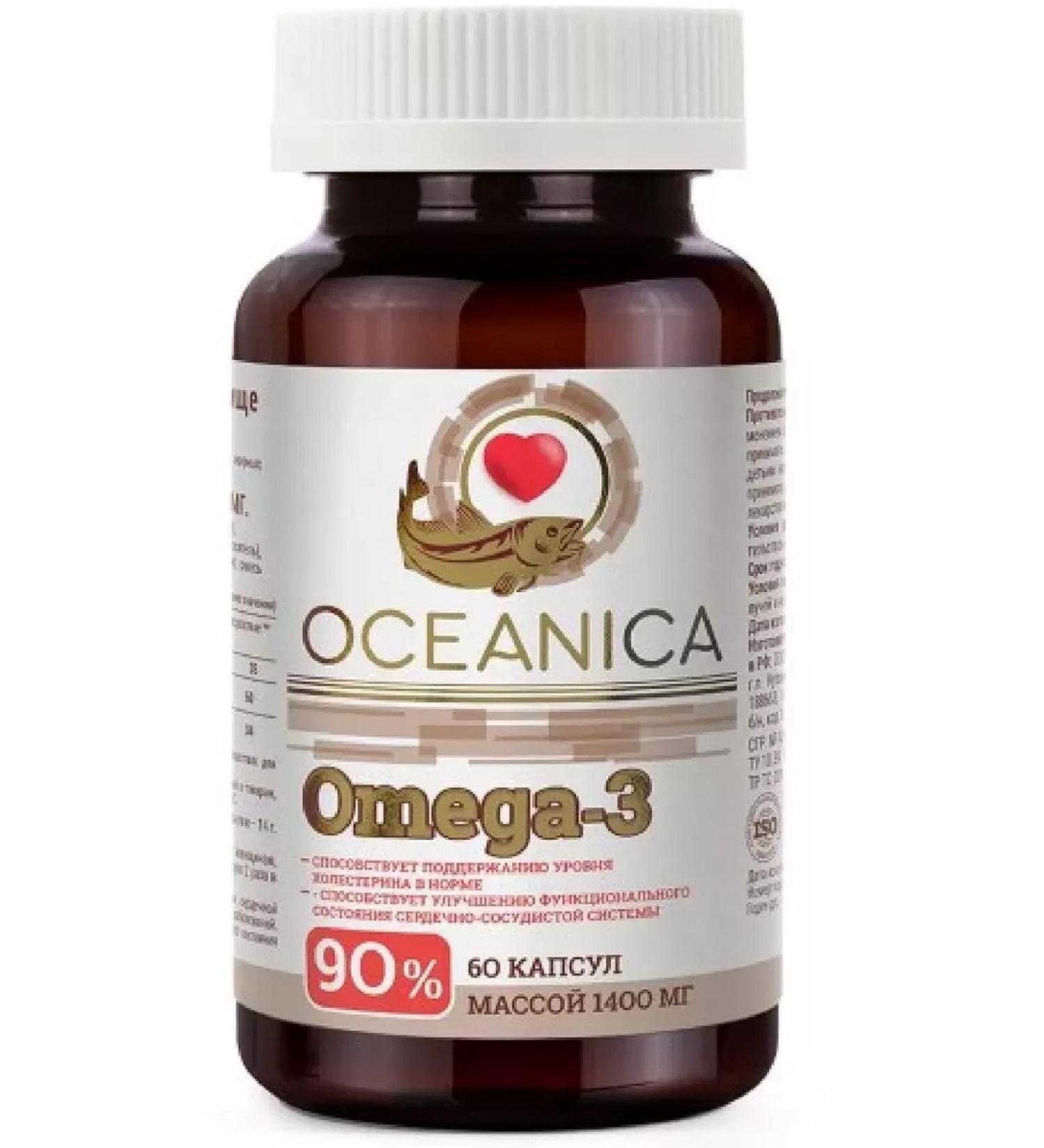 Healthy life Oceanic Omega 3-90% 60 pcs. Capsules weighing 1400 mg-1pcs