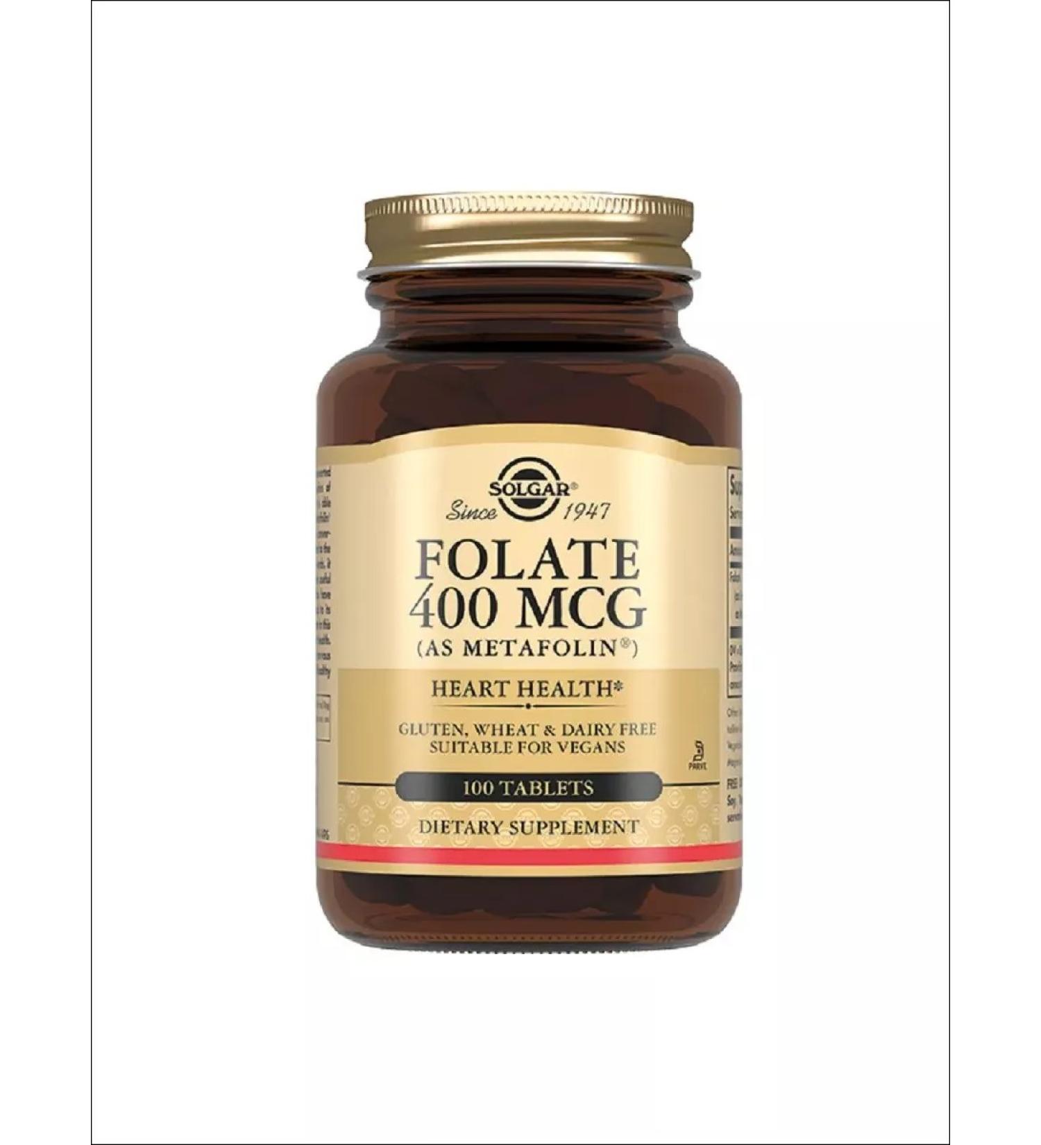 SOLGAR Folat (metapholin) 400mkg table No. 100
