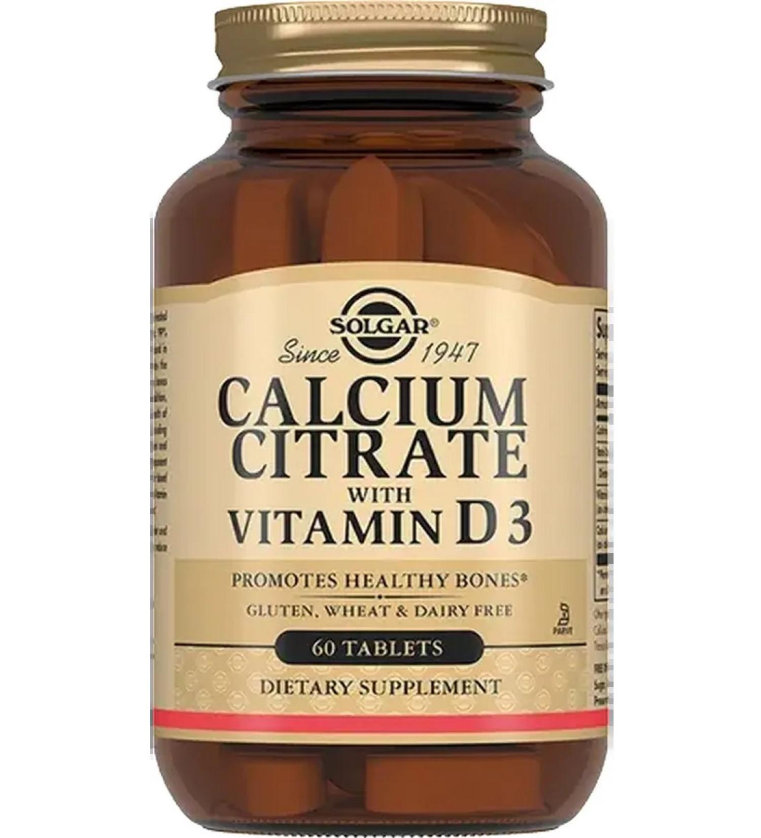 SOLGAR Calcium citrate with vitamin D 3 60 pcs 1602 mg 2 pcs
