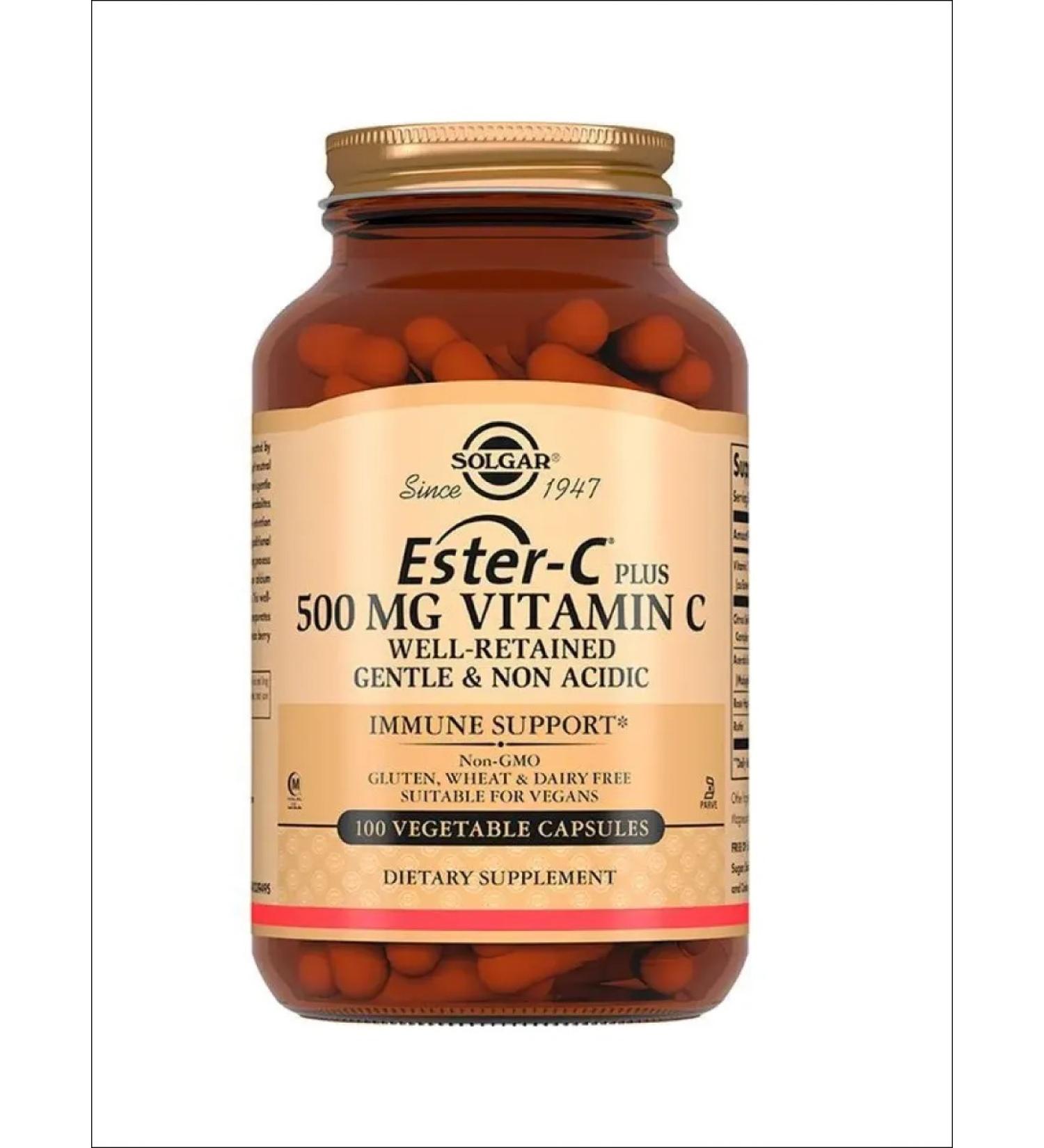 Solgar Esther-S Plus vitamin C 500 mg caps No. 100