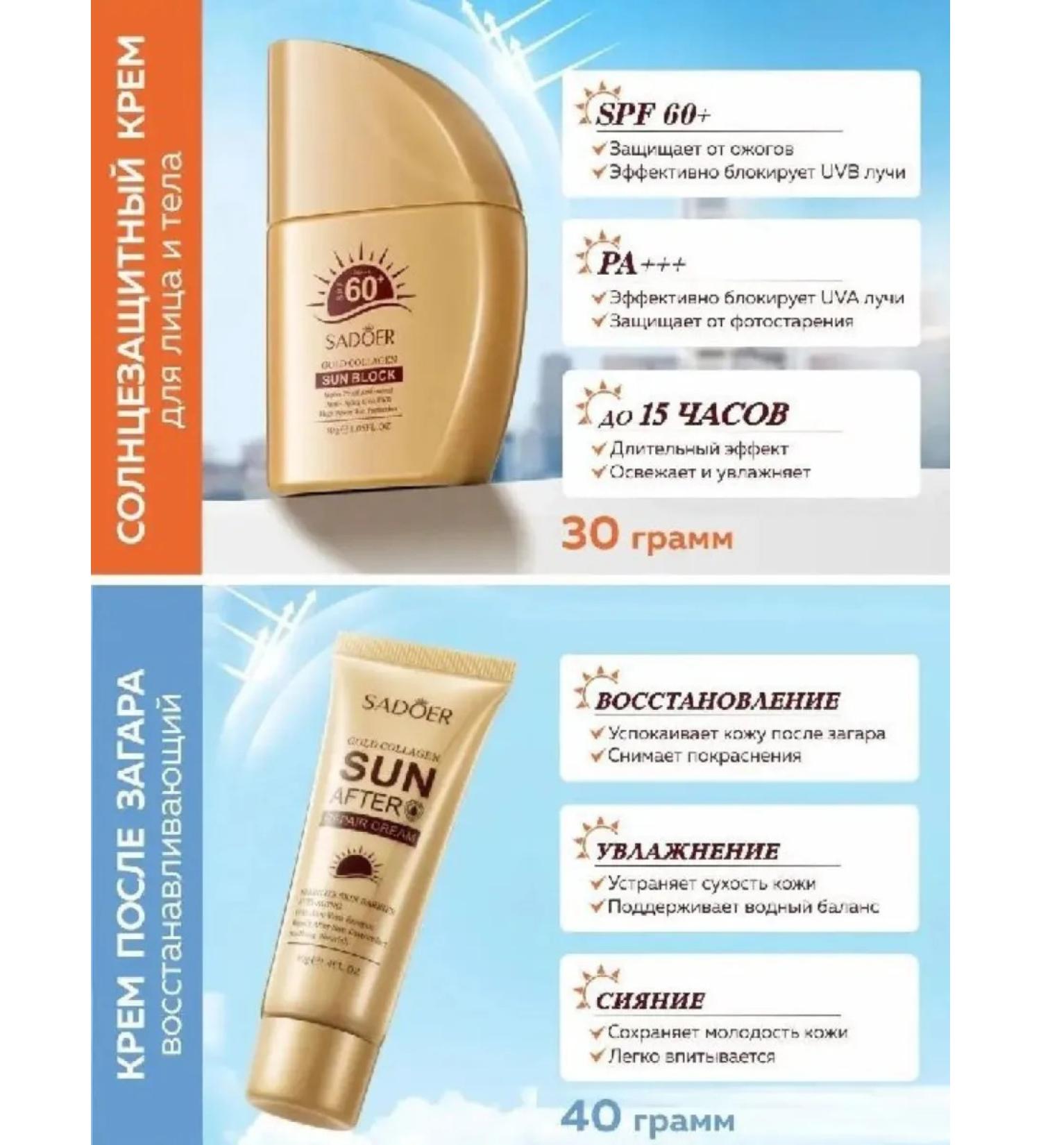 BEAUTY A set of creams (solar and after tanning) - Buy Online on GoSupps.com