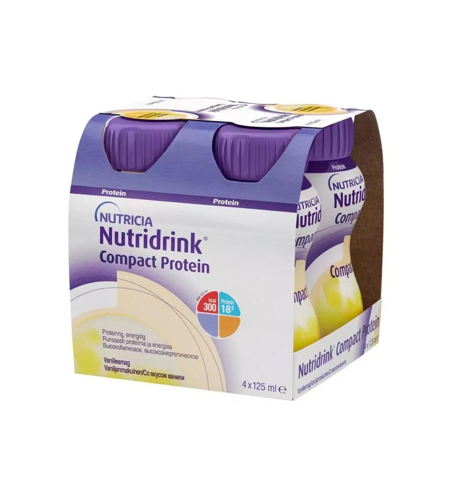 Good health Nutridrink compact protein vanilla mixture of 125 ml 4 pcs.