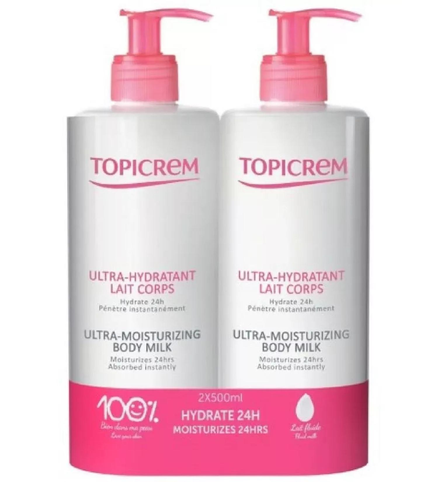 Beauty Topicrem Set ultra -moisturizing milk for T 500ml -2pcs