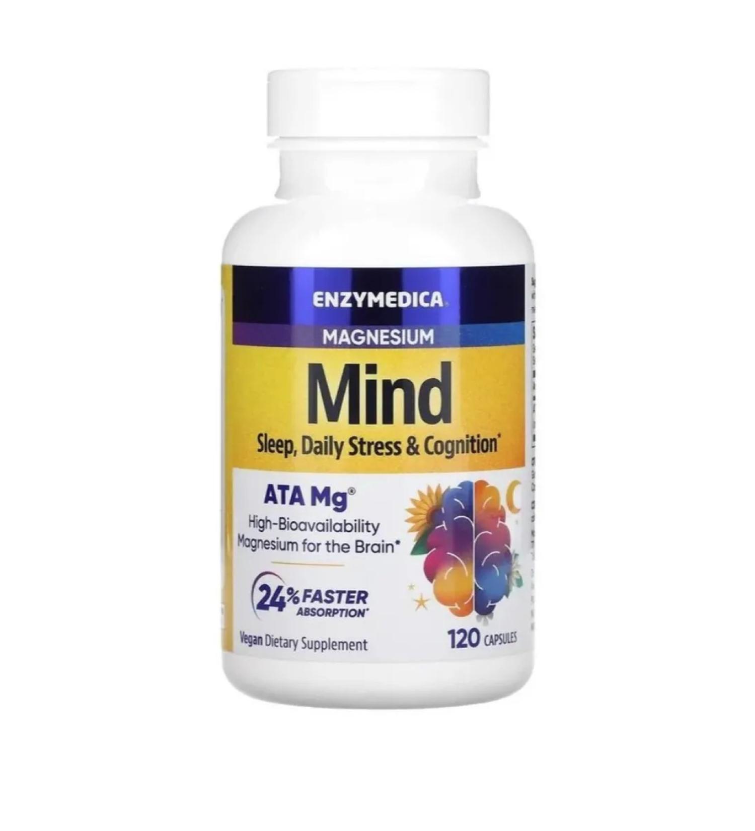 enzymedica Magnesium Mind Magnesium for sleep against stress 120 cap - Buy Online on GoSupps.com