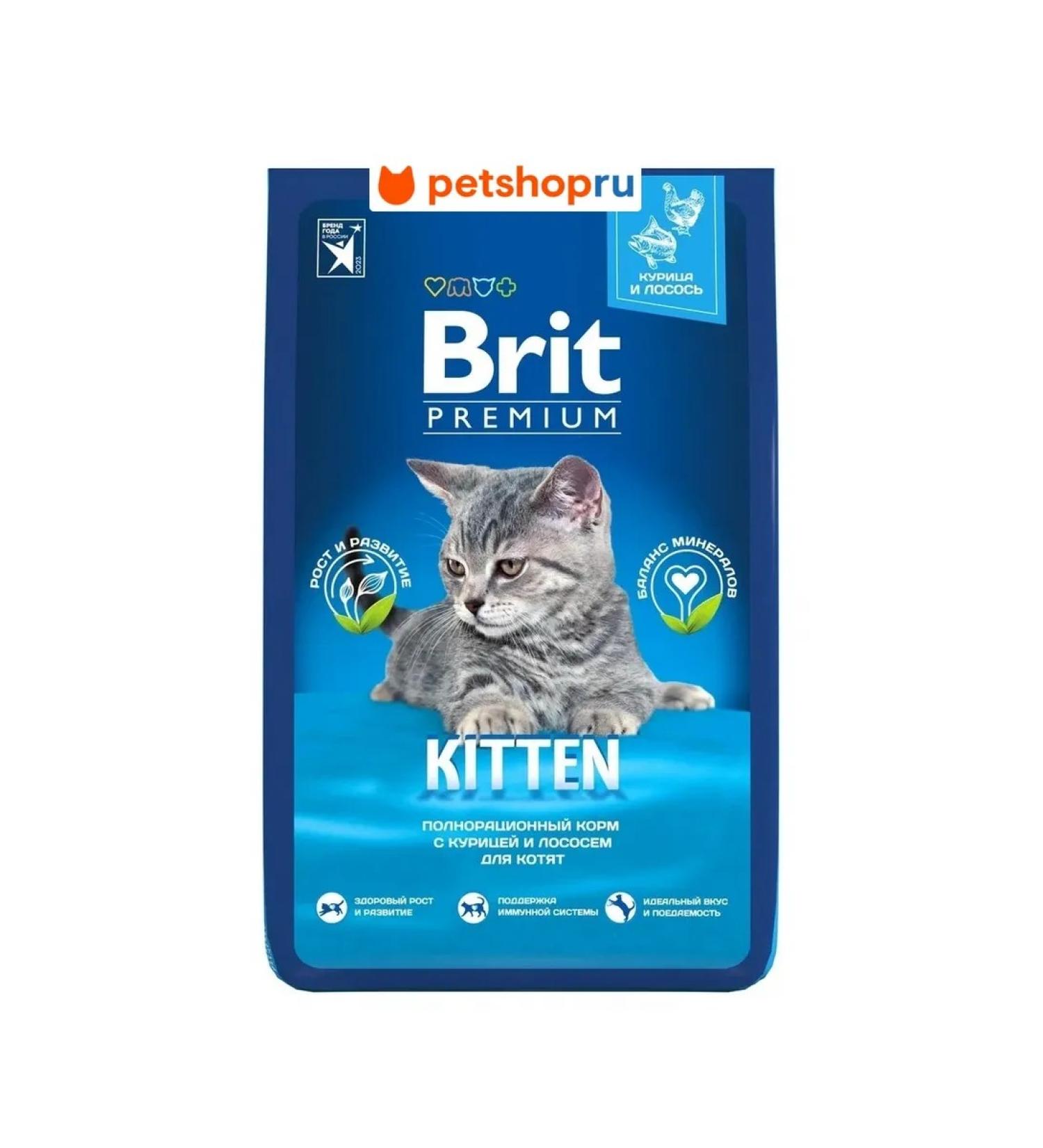 Brit Feed with chicken and salmon for kittens 8 kg