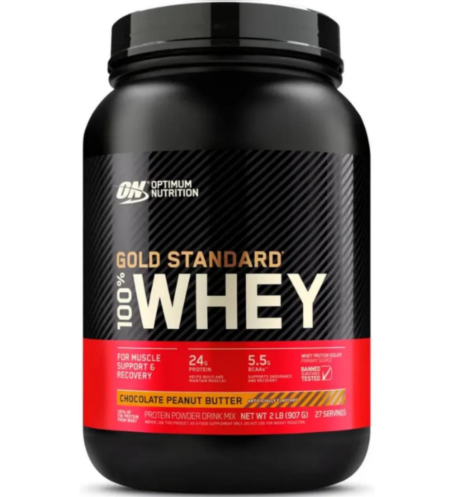 Optimum Nutrition Protein 100% Whey 907 gr chocolate peanut oil - Buy Online on GoSupps.com