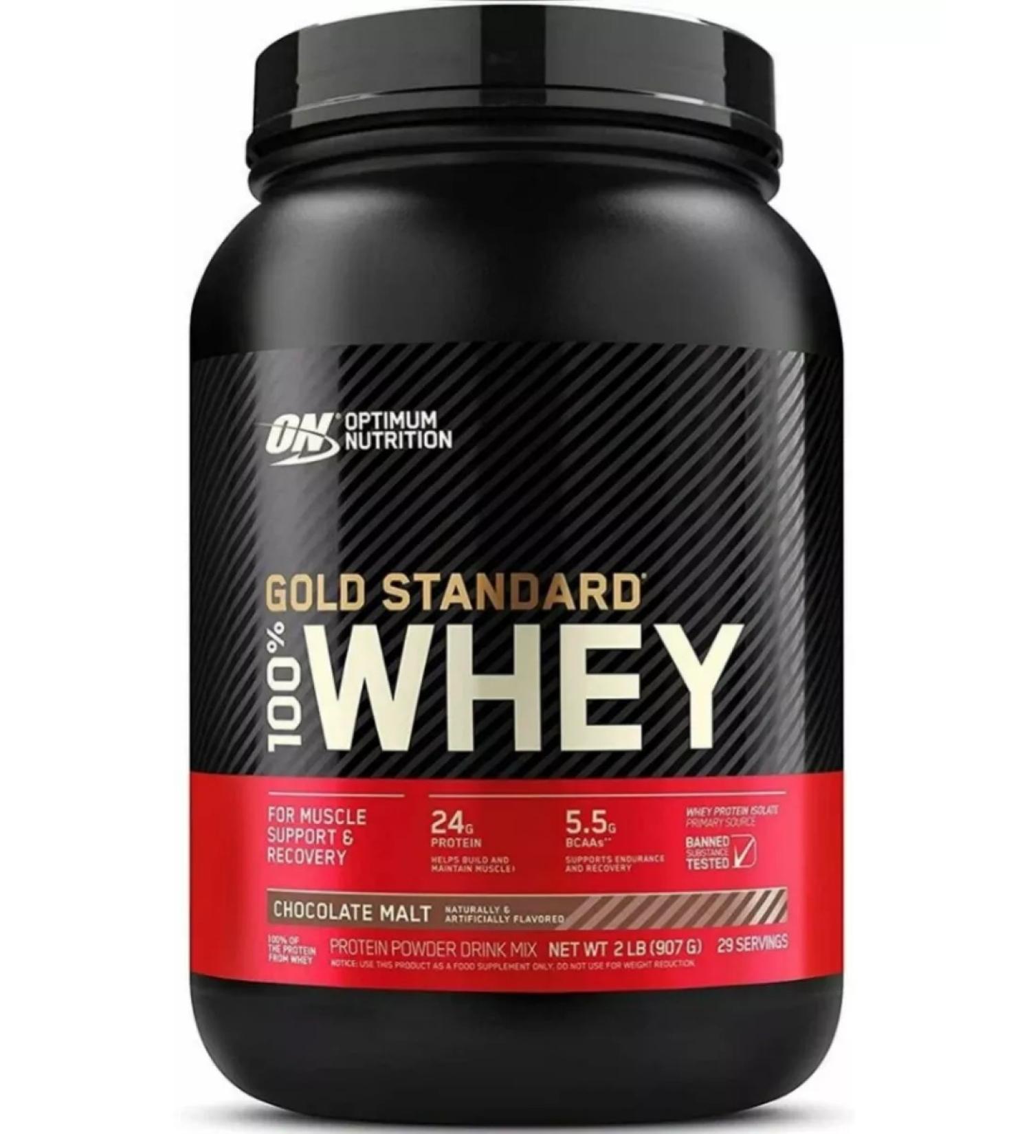 Optimum Nutrition Protein Gold Standard 100% Whey 907 G chocolate malt - Buy Online on GoSupps.com