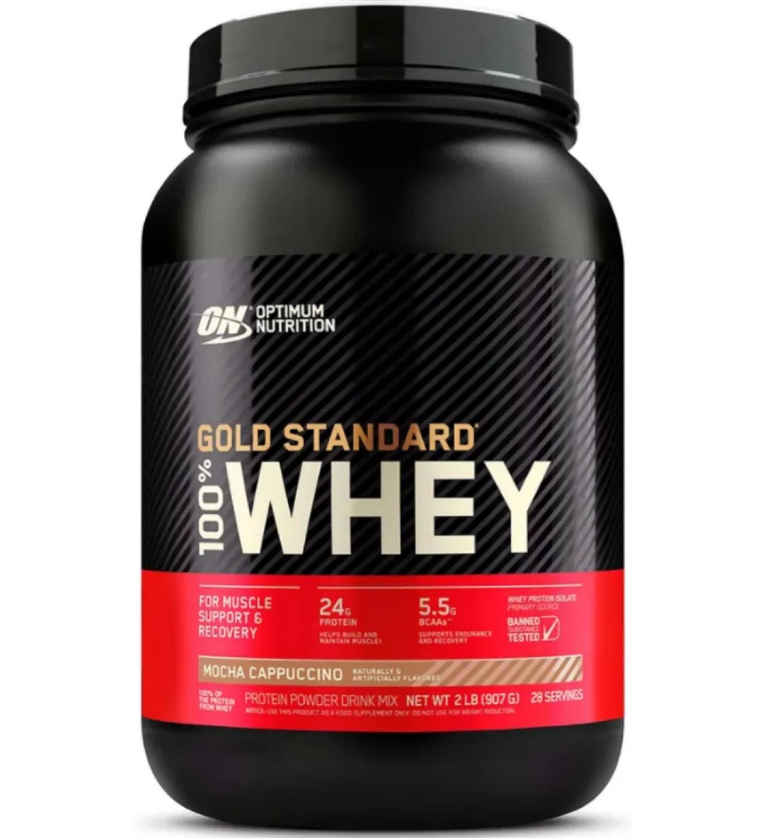 Optimum Nutrition Protein Gold Standard 100% Whey 907 GR of Mokko Kapuchino - Buy Online on GoSupps.com