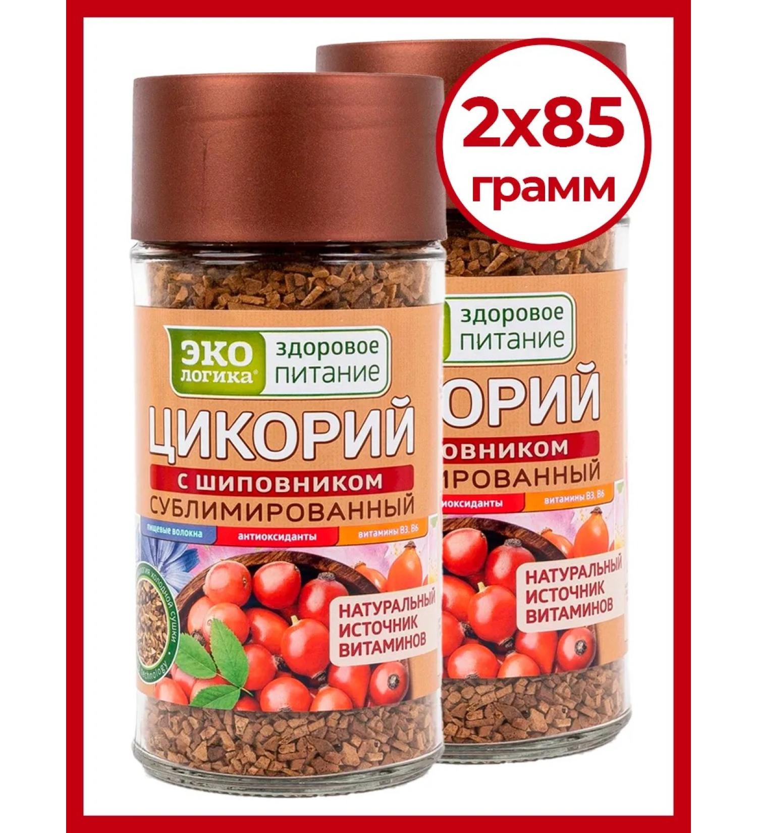 EcoLogic Chicoria natural sublimated with rosehip 85 g 2 pcs - Buy Online on GoSupps.com