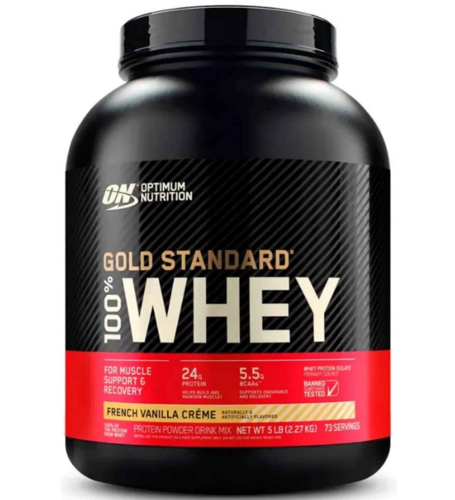 Optimum Nutrition Protein Gold Standard 100% Whey 2270 g French cream - Buy Online on GoSupps.com