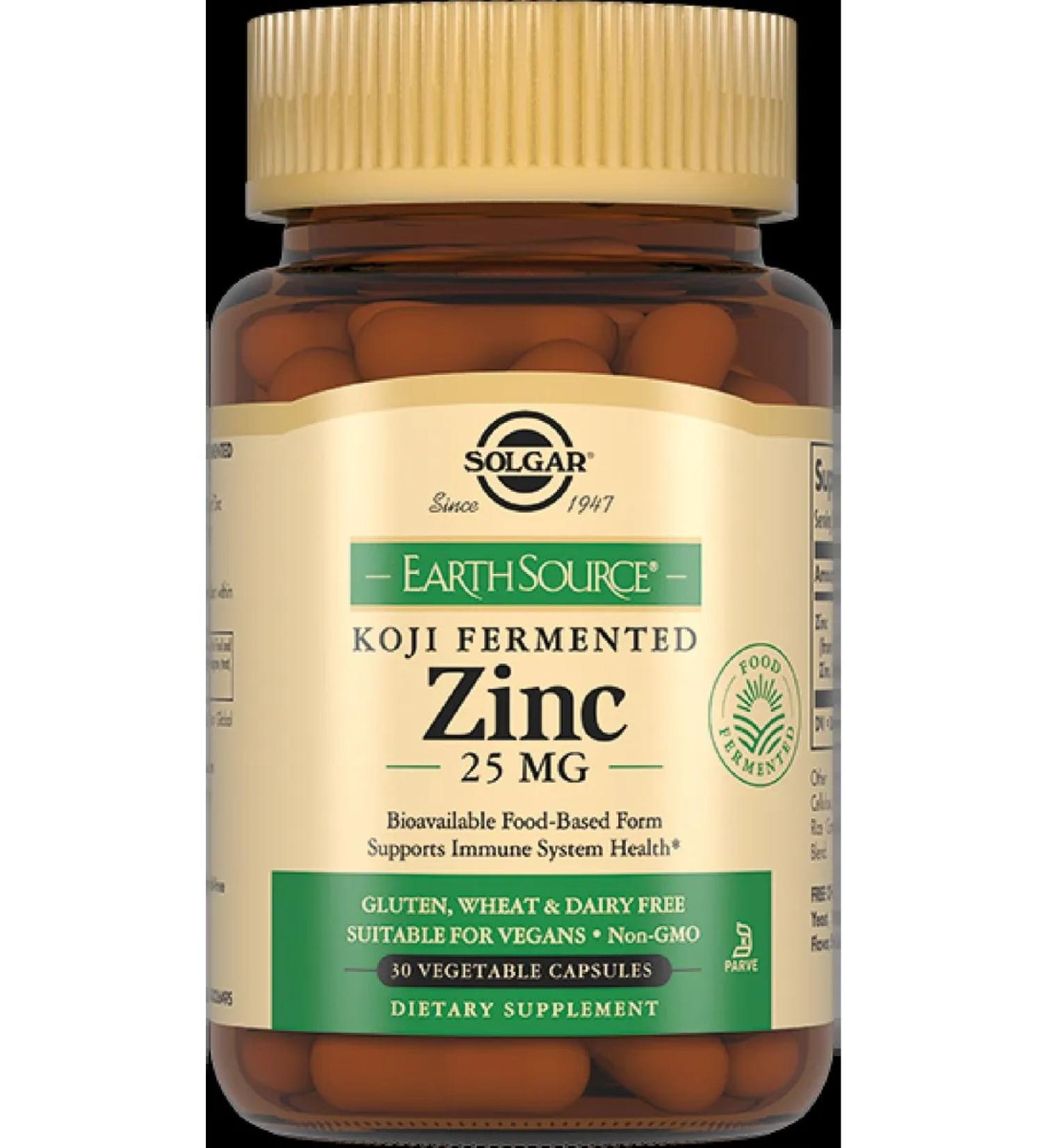 Solgar zinc Fermented 25 mg 30 pcs. 808 mg -1 units - Buy Online on GoSupps.com