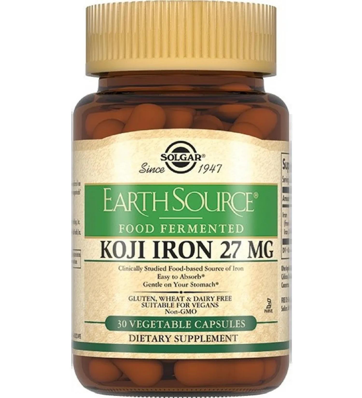 Solgar of iron fermented 27 mg 30 pcs. 585 mg -1 units - Buy Online on GoSupps.com