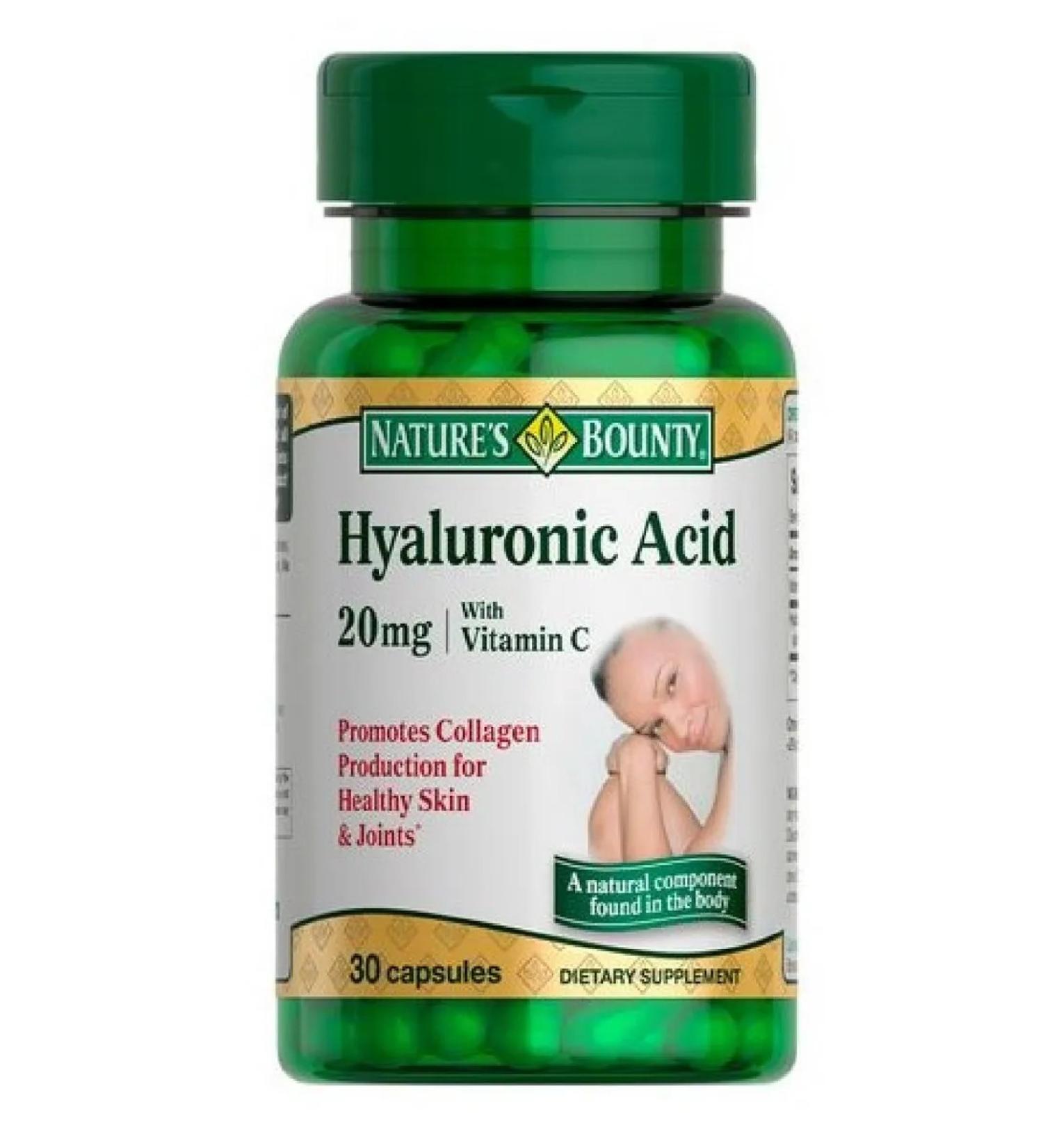 Nature's bounty Hyaluronic acid 20 mg 30 caps 476 mg - 1 un - Buy Online on GoSupps.com