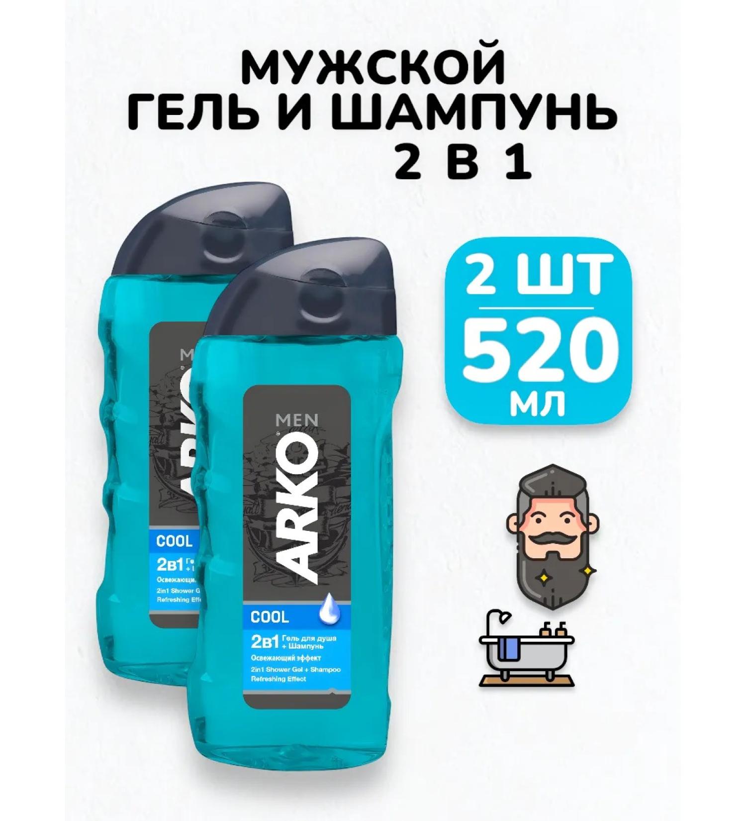 IT WILL BE Beauty Shower gel and shampoo 2B1 men's care ARKO - 520 ml - Buy Online on GoSupps.com