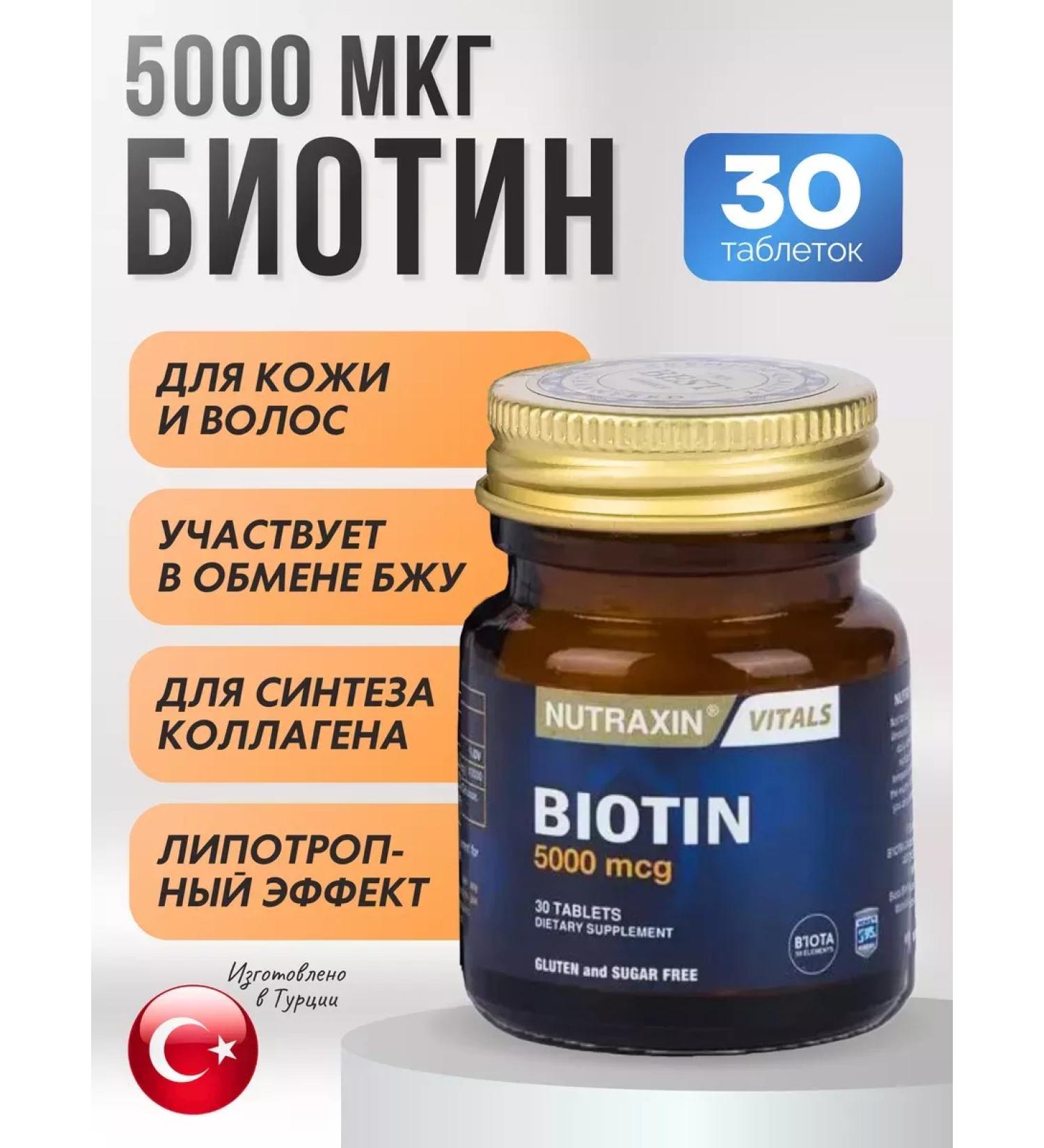 NUTRAXIN Biotin 5000 g hair vitamins from loss and growth - Buy Online on GoSupps.com