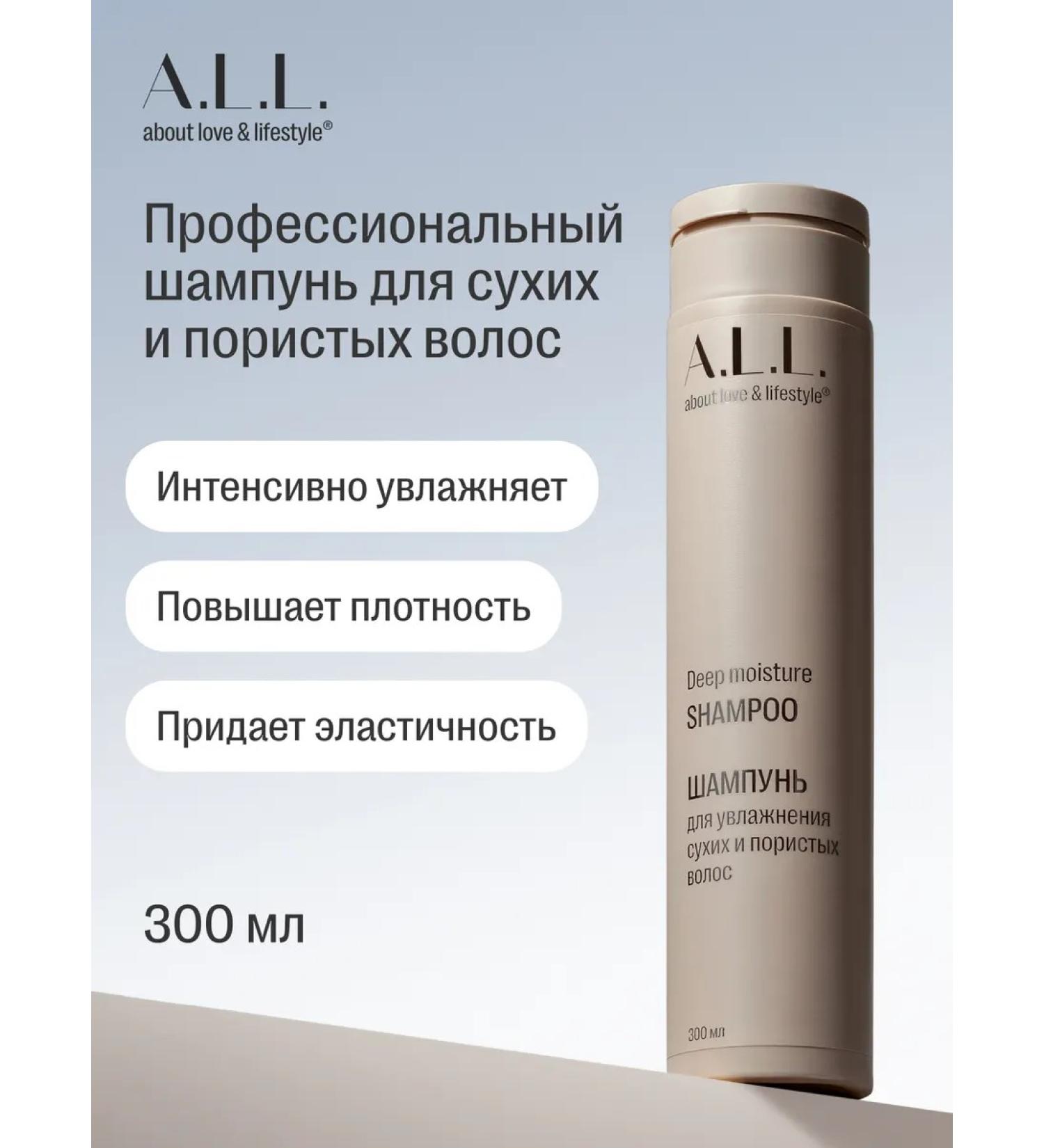 ALL About love & lifestyle Shampoo to moisturize dry and porous hair. 300 ml - Buy Online on GoSupps.com