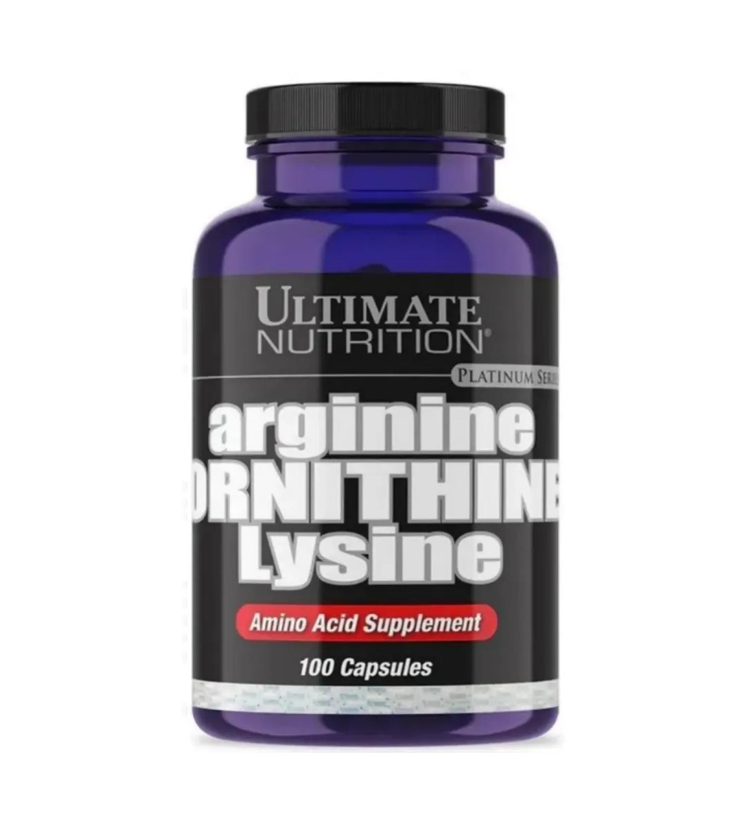 Ultimate Nutrition Amino acids Arginine Ornithine Lysine 100 capsules