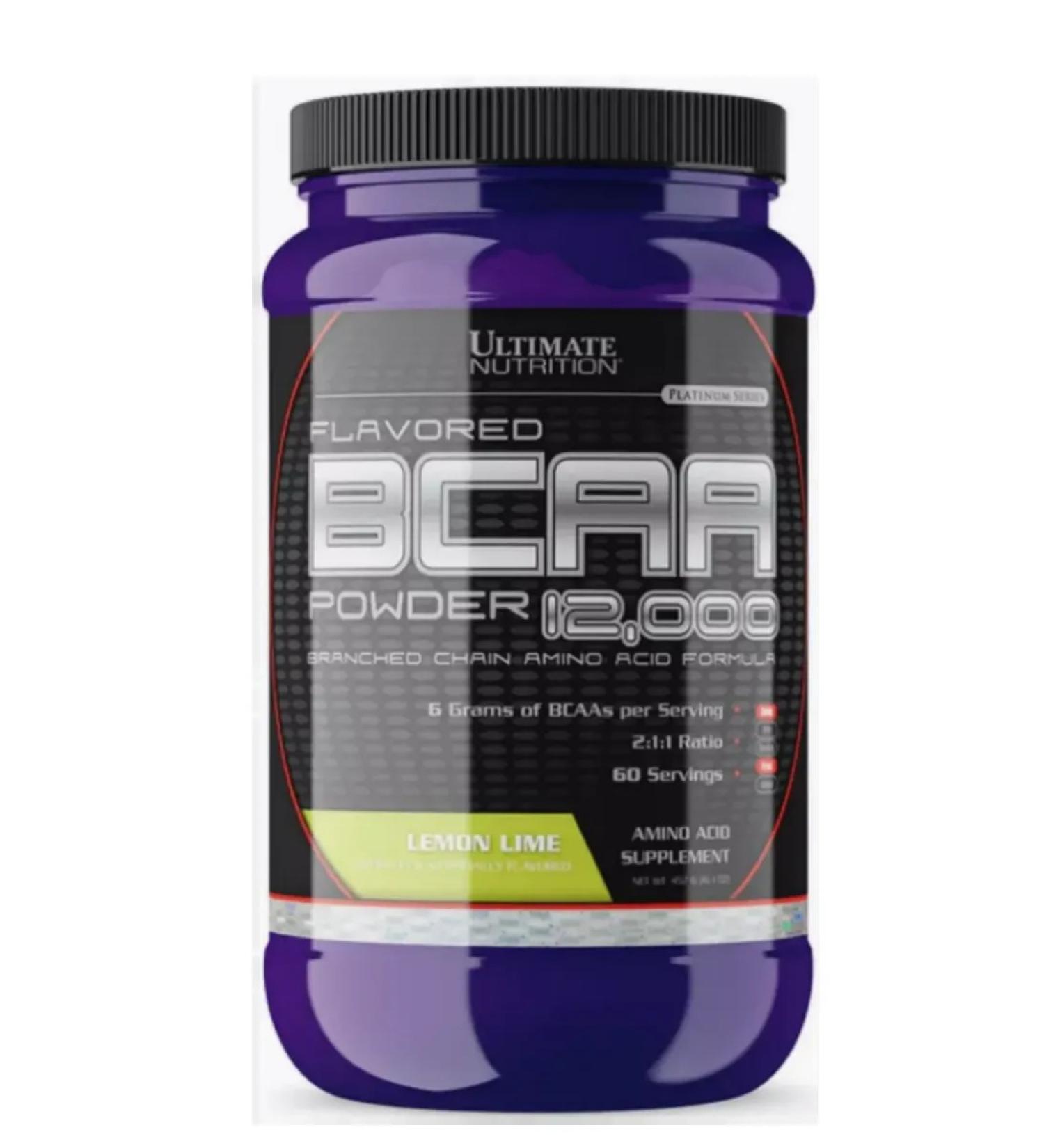Ultimate Nutrition BCAA amino acids 12000 457 GR lemon and lime