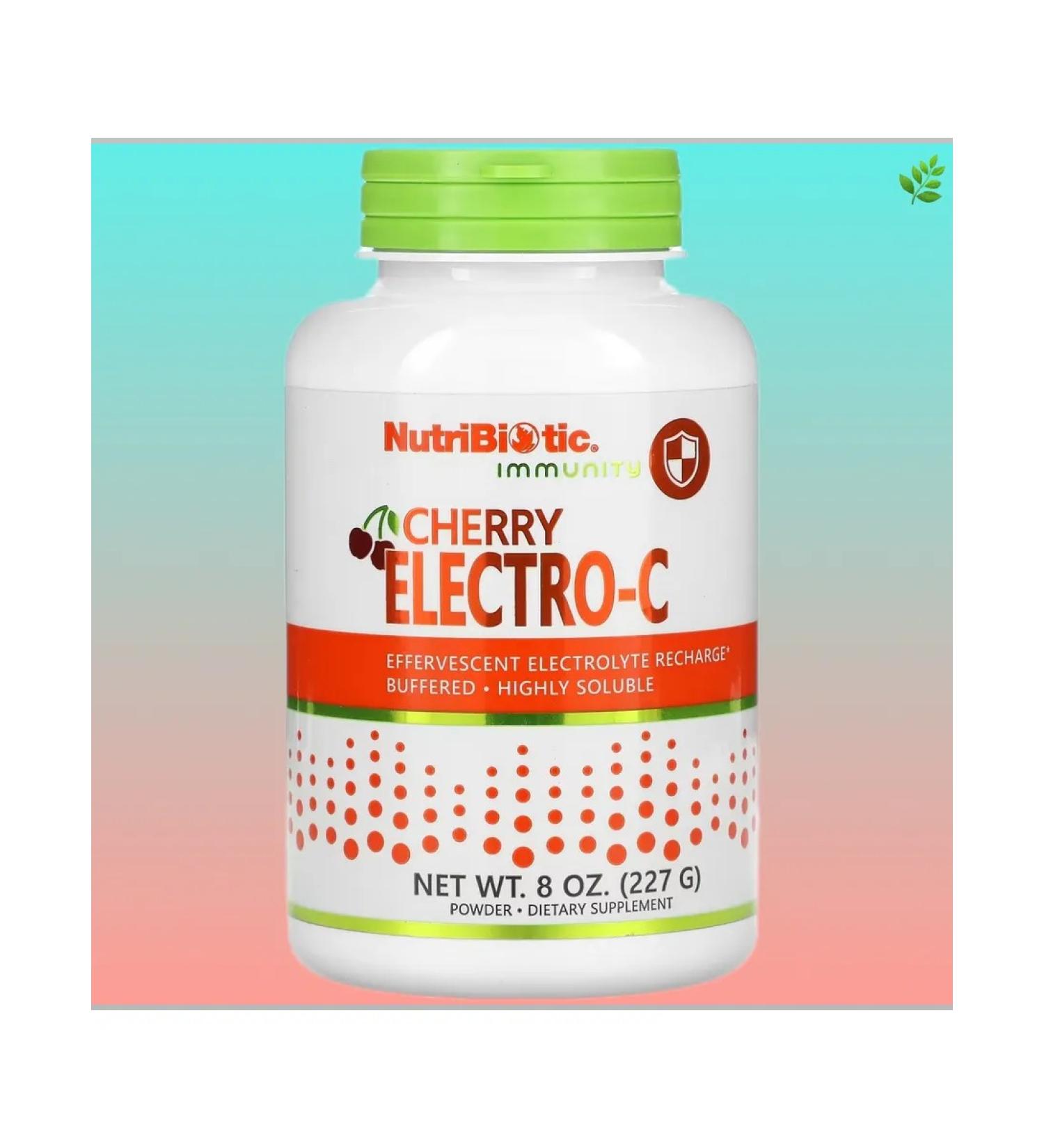 NutriBiotic Vitamin C and electrolytes powder 227 g cherry