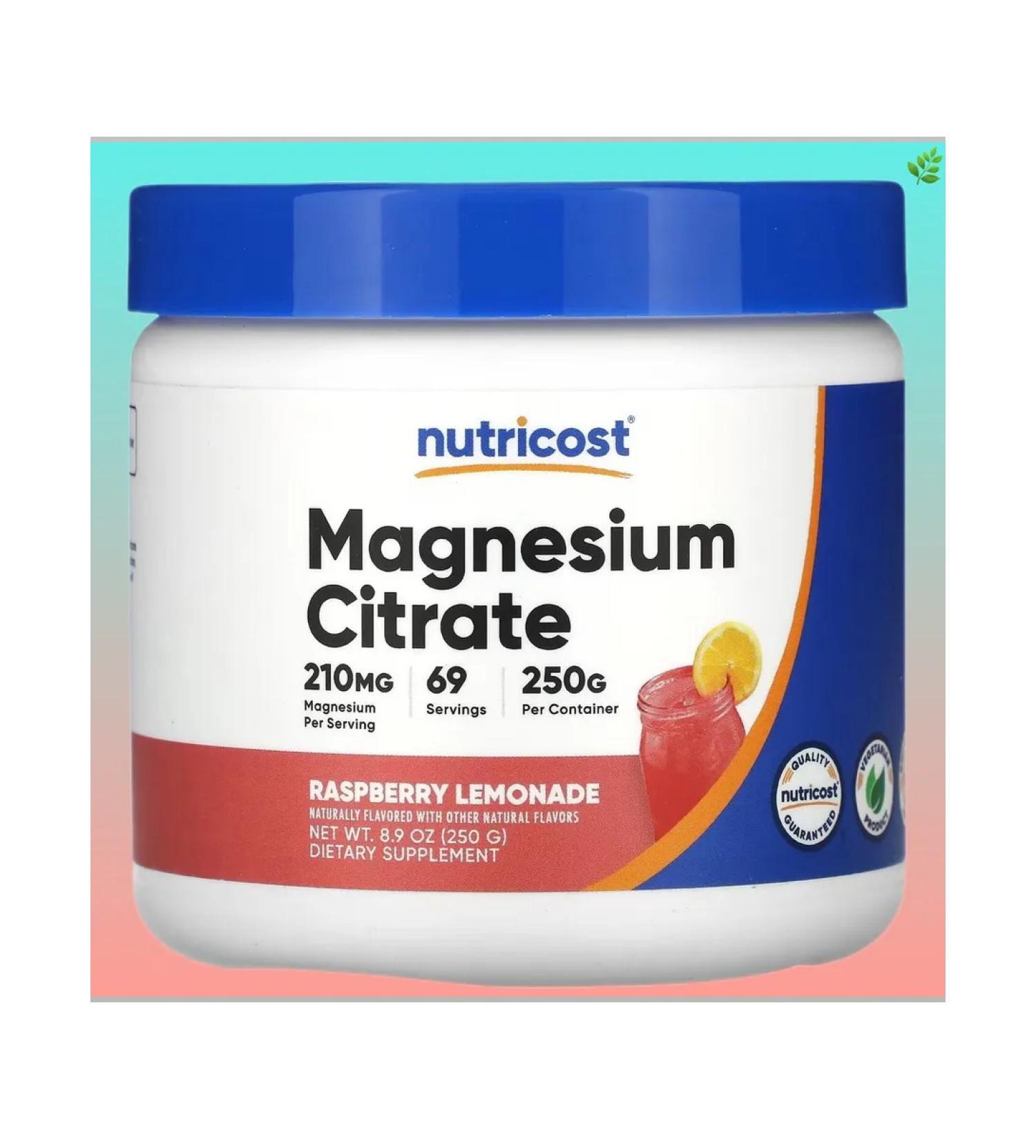 Nutricost Magnesium citrate with the taste of raspberry lemonade 250 g