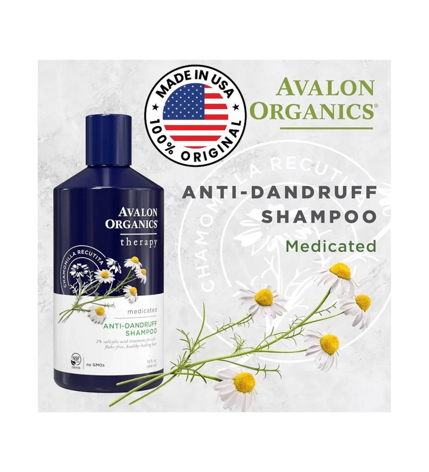 Avalon Organics Shampoo against dandruff with chamomile pharmacy - Buy Online on GoSupps.com