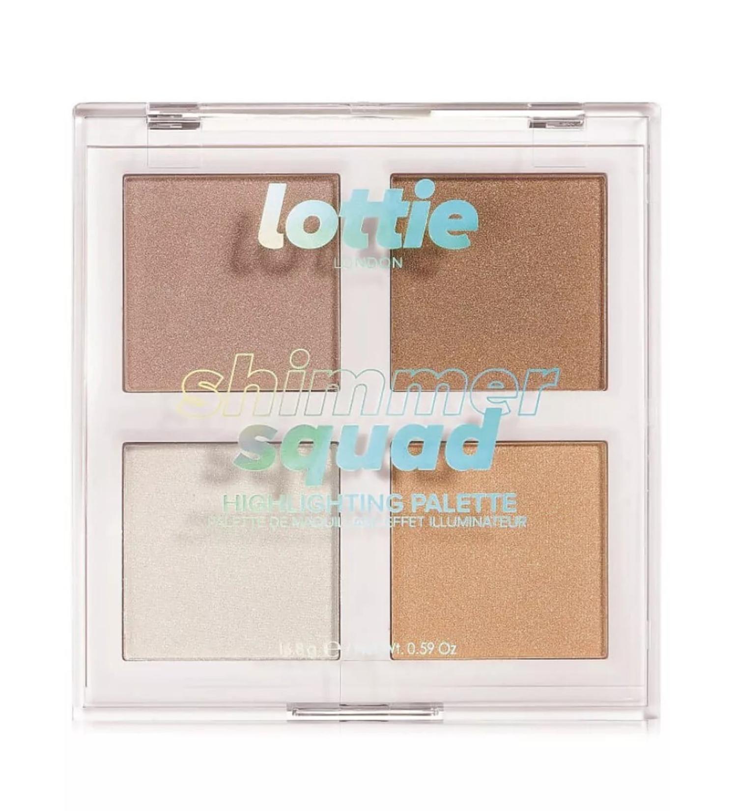 Lottie London Palette Power Highlators Shimmer Squad