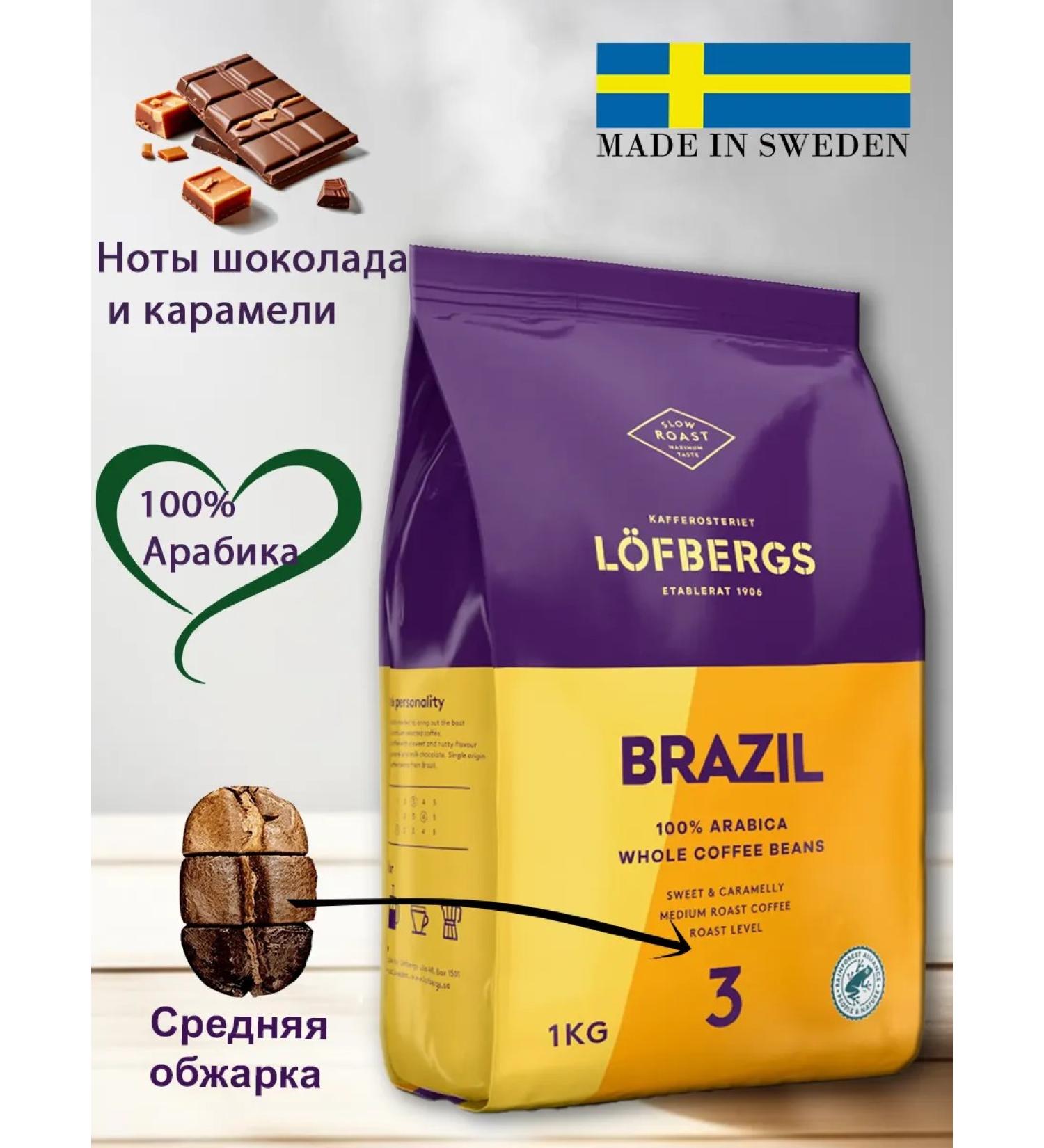 L fbergs Lefbergs coffee in grain grazil 1 kg - Buy Online on GoSupps.com