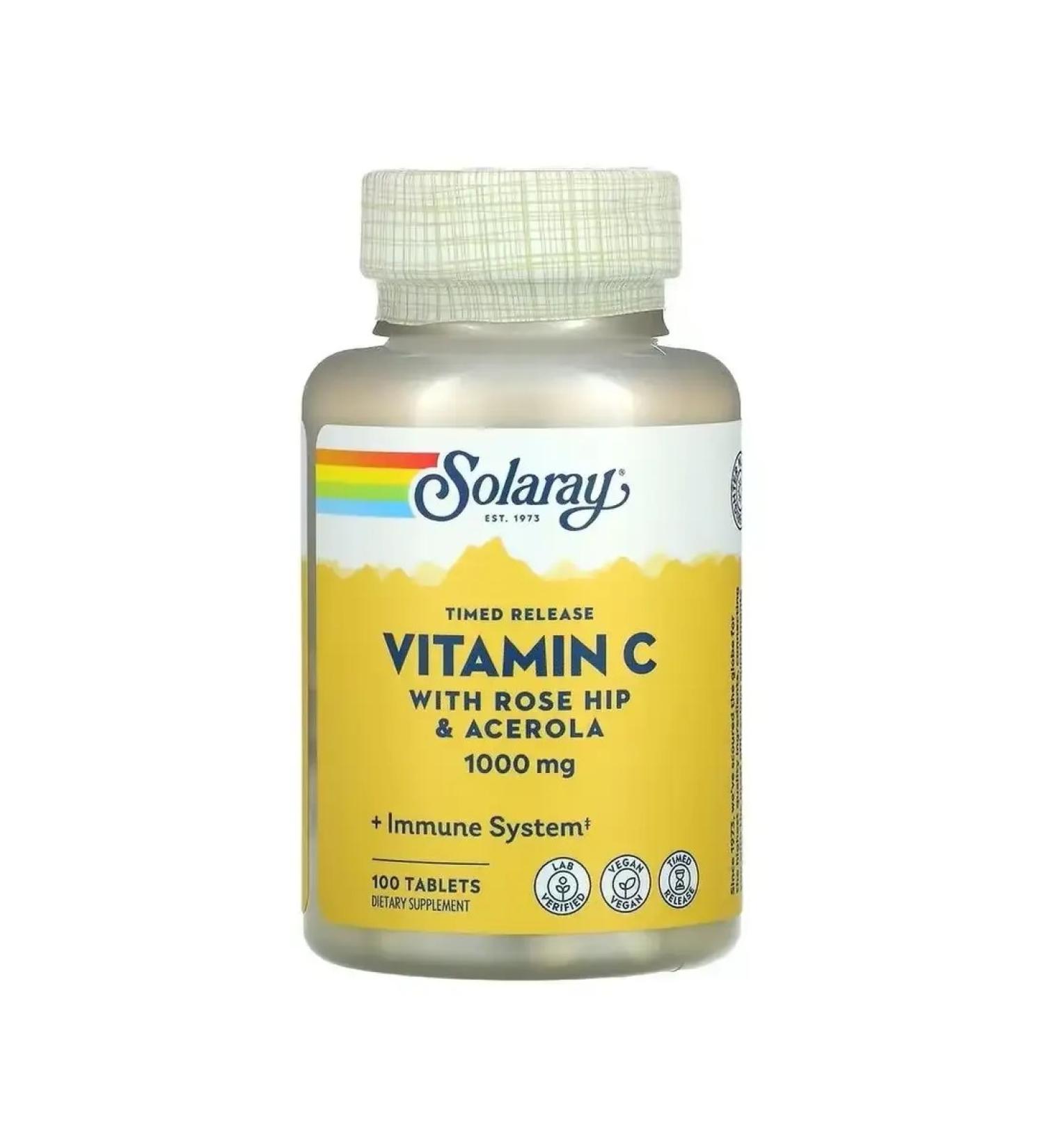 Solaray Vitamin C 1000 mg long release - Buy Online on GoSupps.com