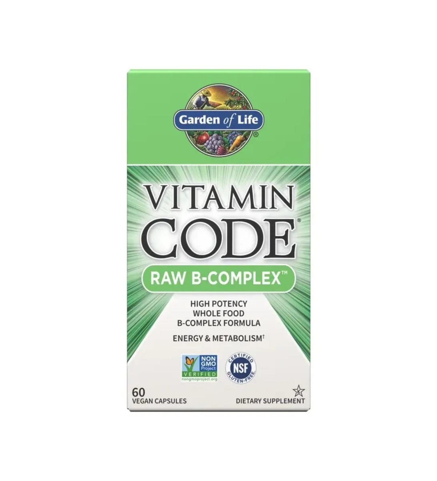 Garden of Life RAW B Complex Complex of B vitamins 60 capsules - Buy Online on GoSupps.com