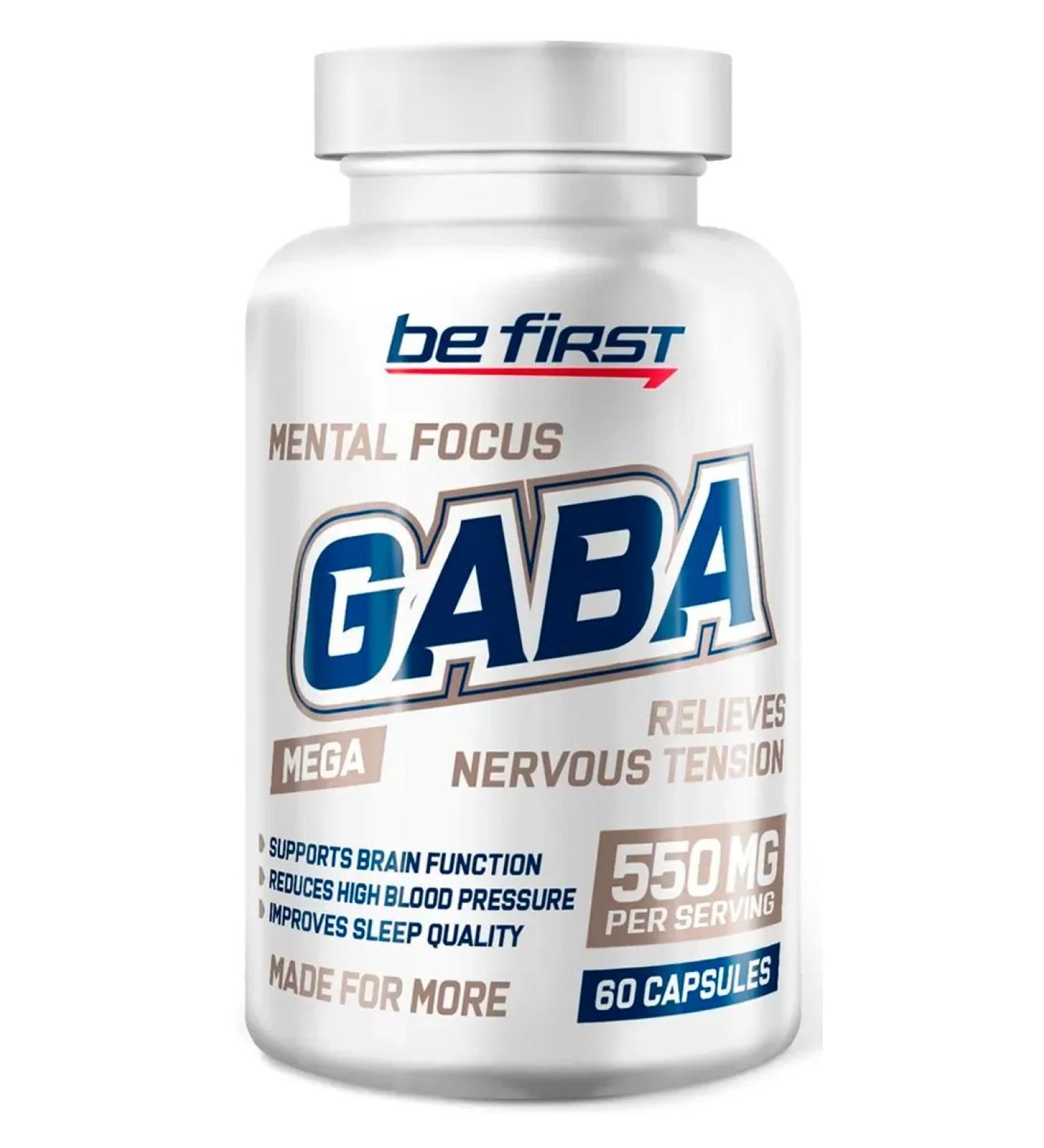 BeFirst Gaba GABA GABA 550mg 60 capsules - Buy Online on GoSupps.com