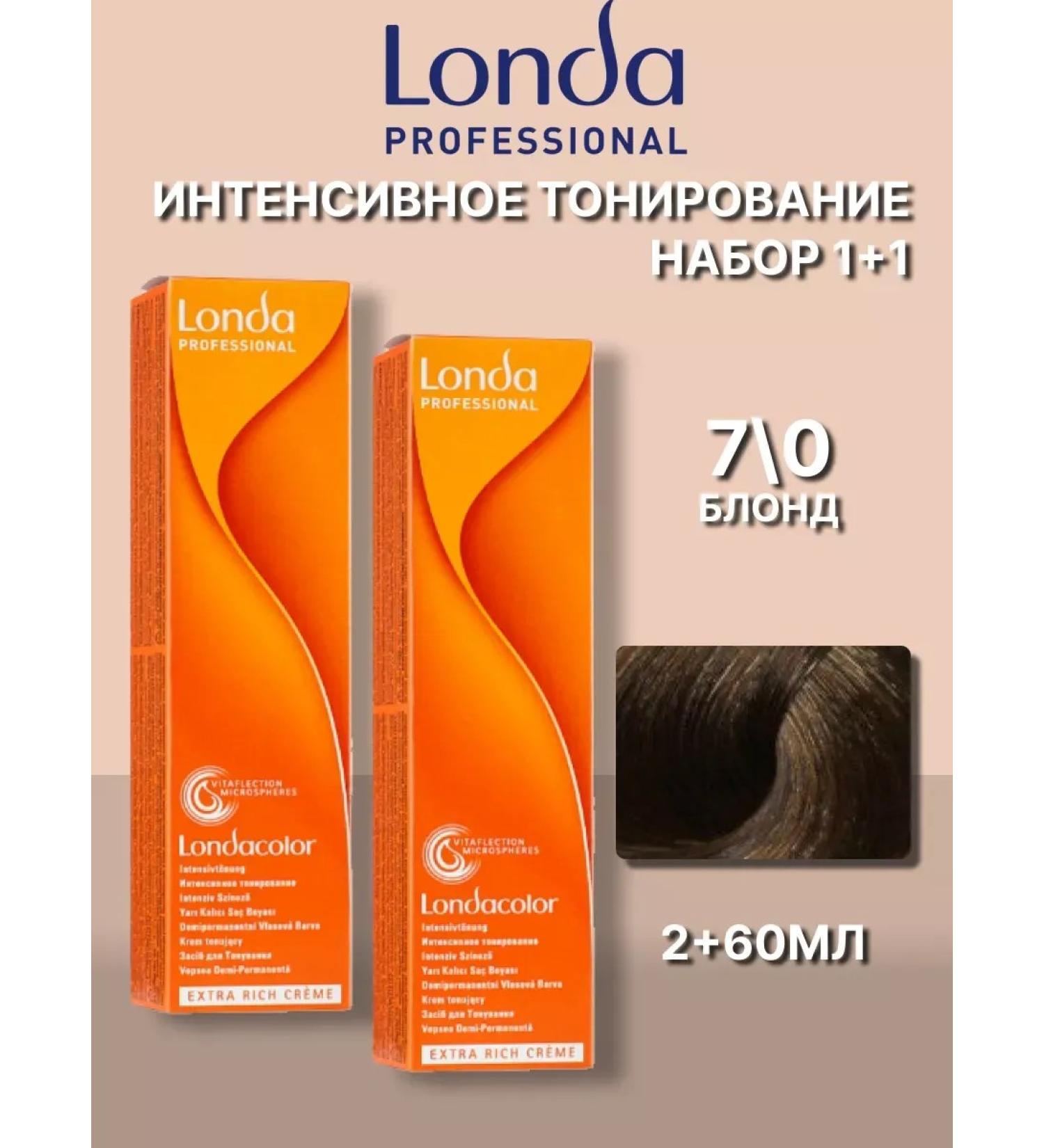 Londa Color Intensive Toning 7 0 - 2 pcs 60ml - Buy Online on GoSupps.com