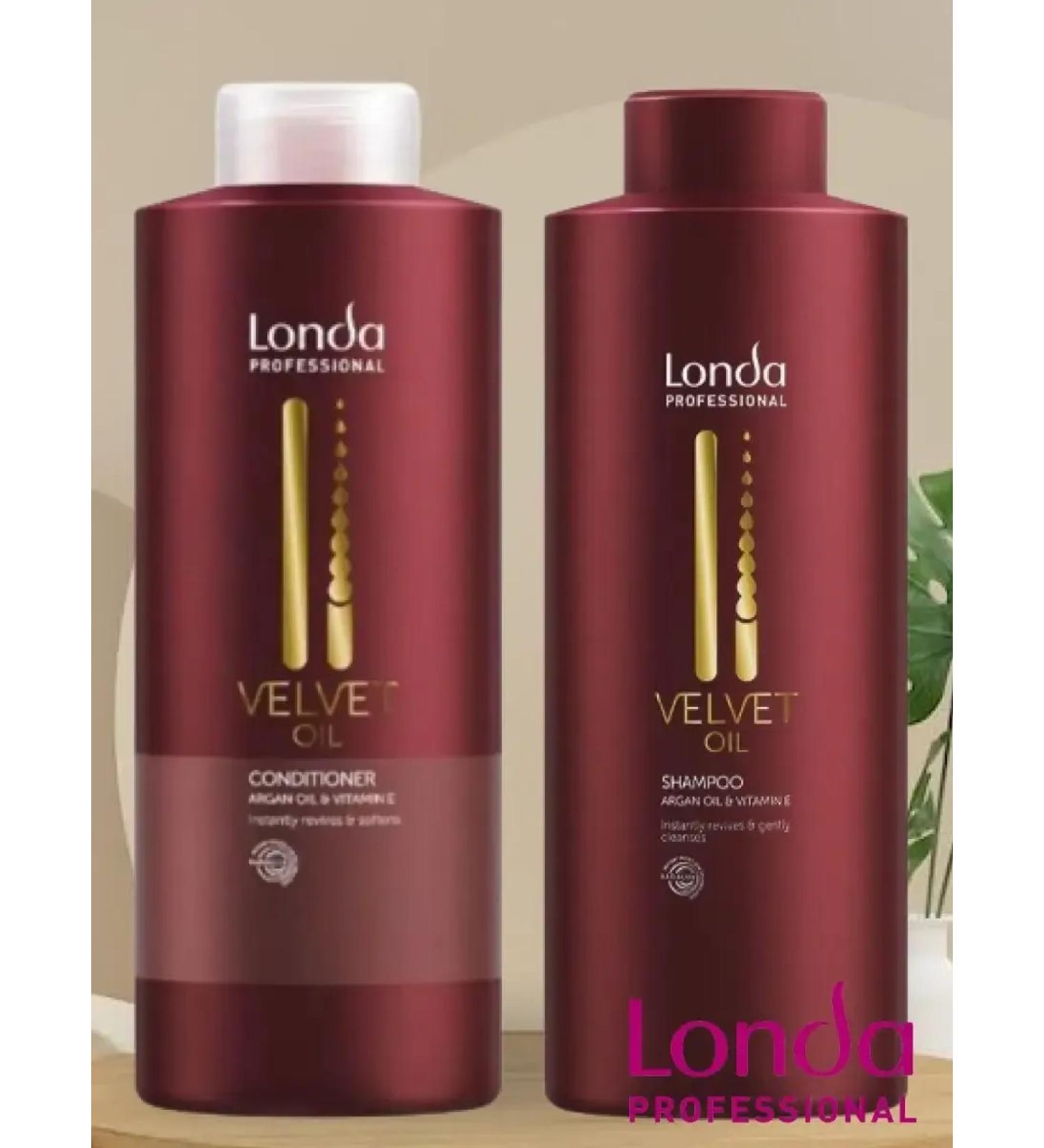Londa Professional Londavelvet oil shampoo+ air conditioning with argan oil2*1l