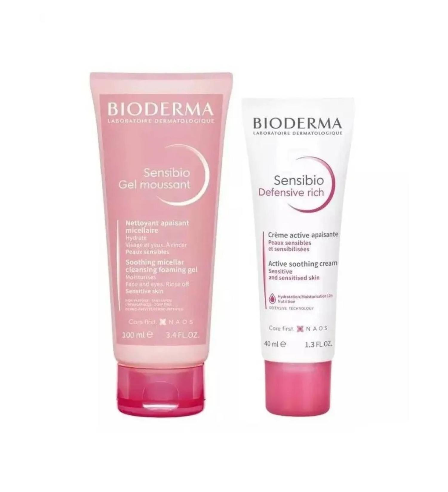 Bioderma Face set cleansing and care for sensitive skin in winter
