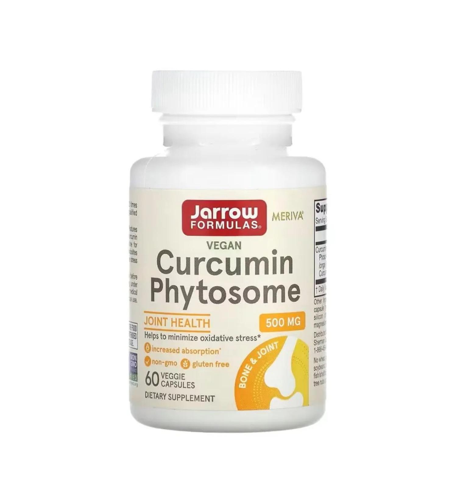 Jarrow Formulas Kurkumin phytosomes 500 mg 60 vegetarian capsules
