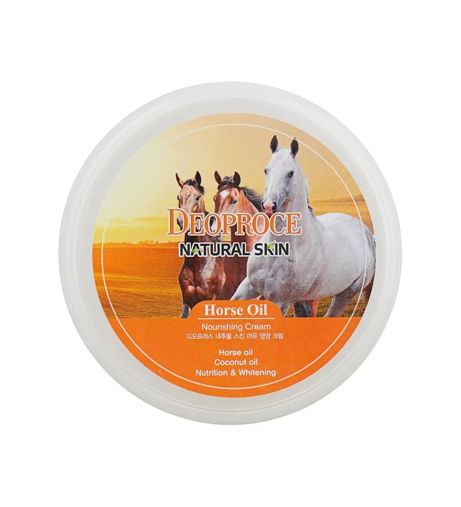 DEOPROCE Natural Skin Horse Oil Facial Fat Cream 100g
