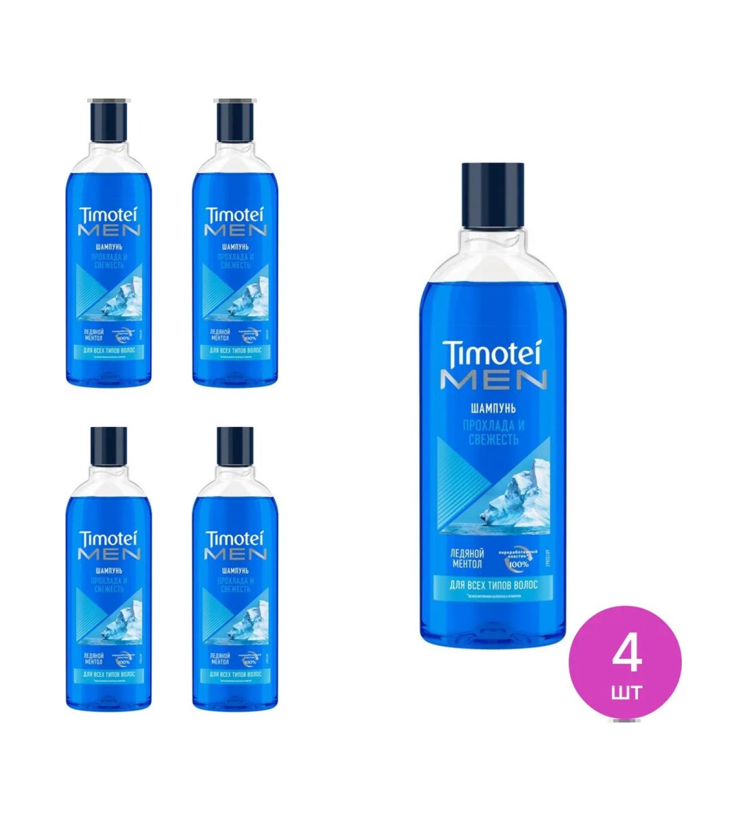 TIMOTEI Men shampoo for hair of male coolness and (a set of 4 pcs)