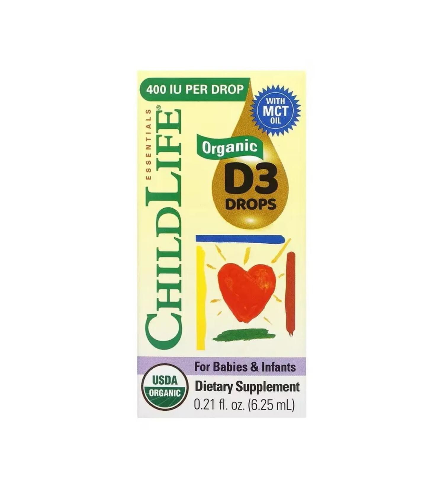 ChildLife Liquid vitamin D3 for babies and children d3 from 0 years old - Buy Online on GoSupps.com