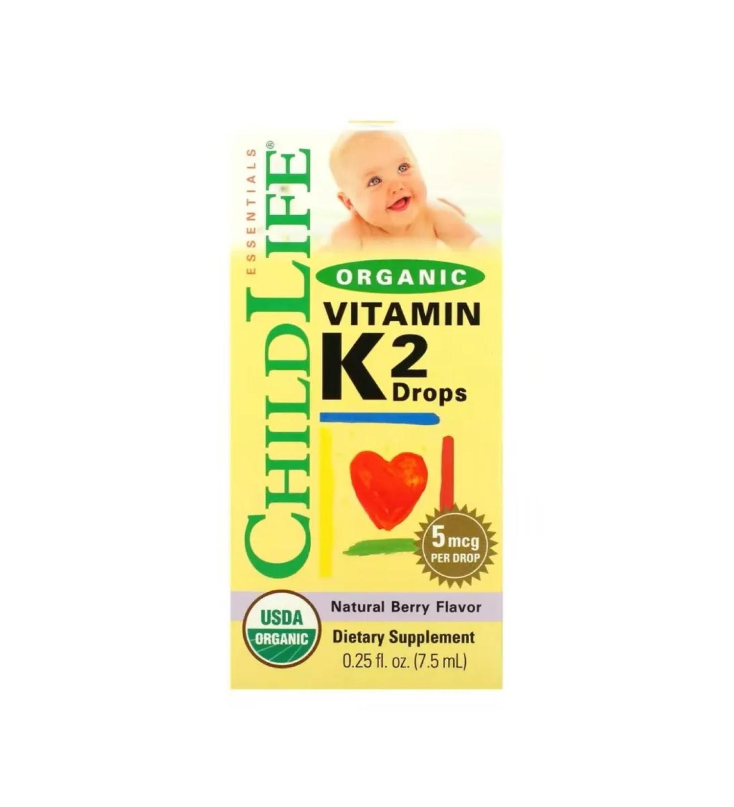 ChildLife Vitamin K2 for children. Berry taste 5 g 7.5 ml - Buy Online on GoSupps.com