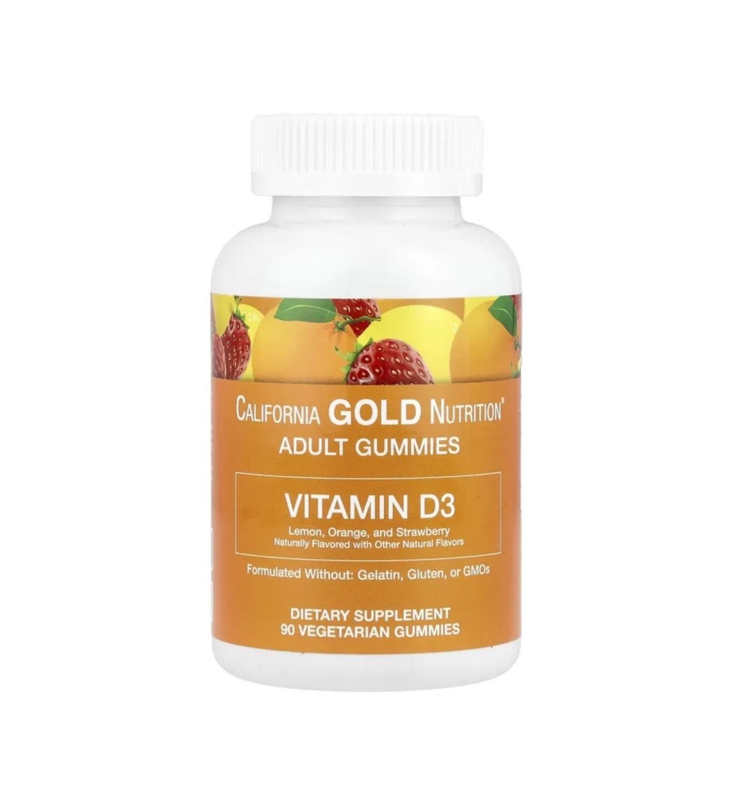 California Gold Nutrition Vitamin D3 1000 IU 90 marmalade - Buy Online on GoSupps.com