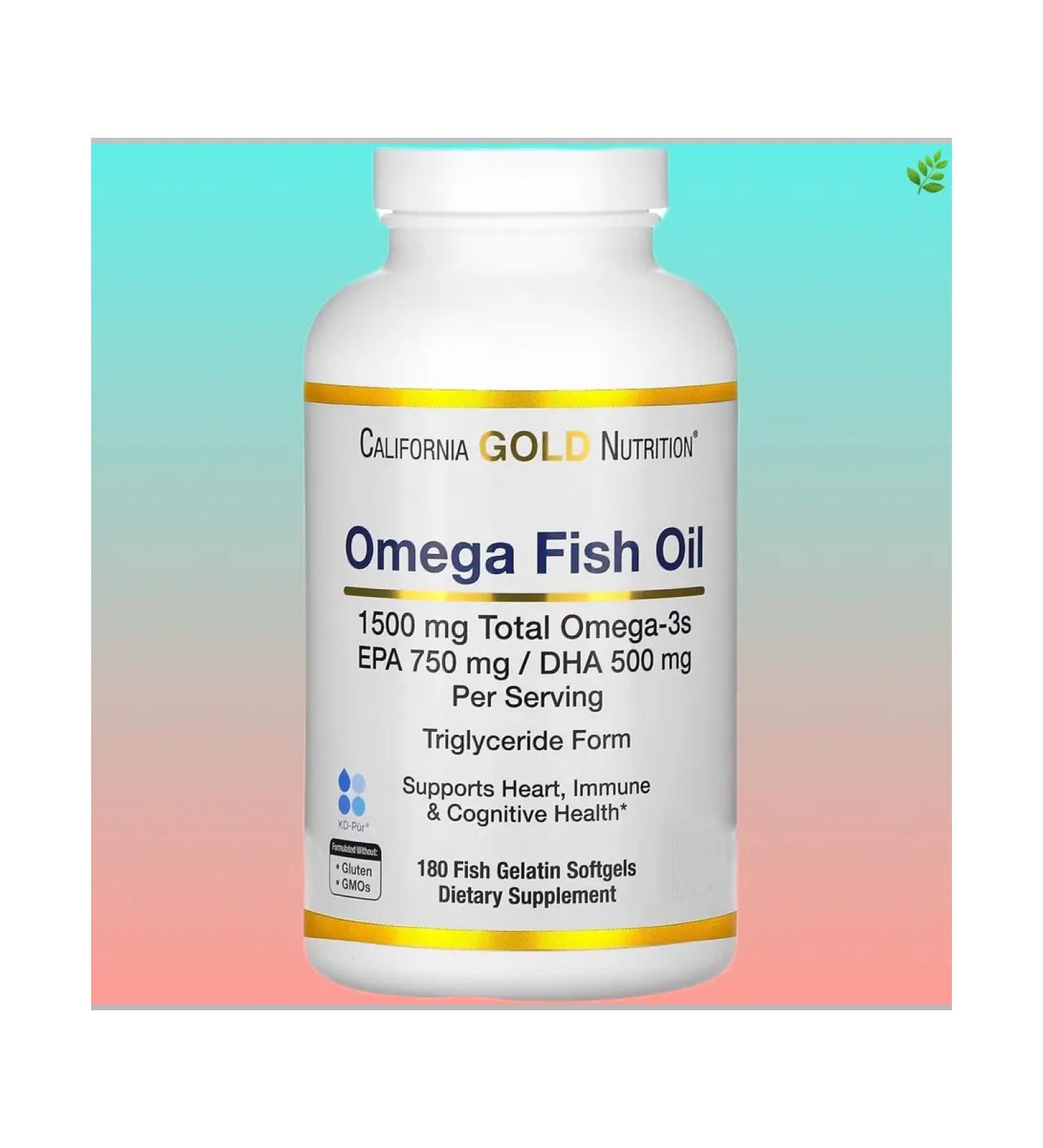 California Gold Nutrition Norwegian fish oil with omega-3 180 pcs - Buy Online on GoSupps.com
