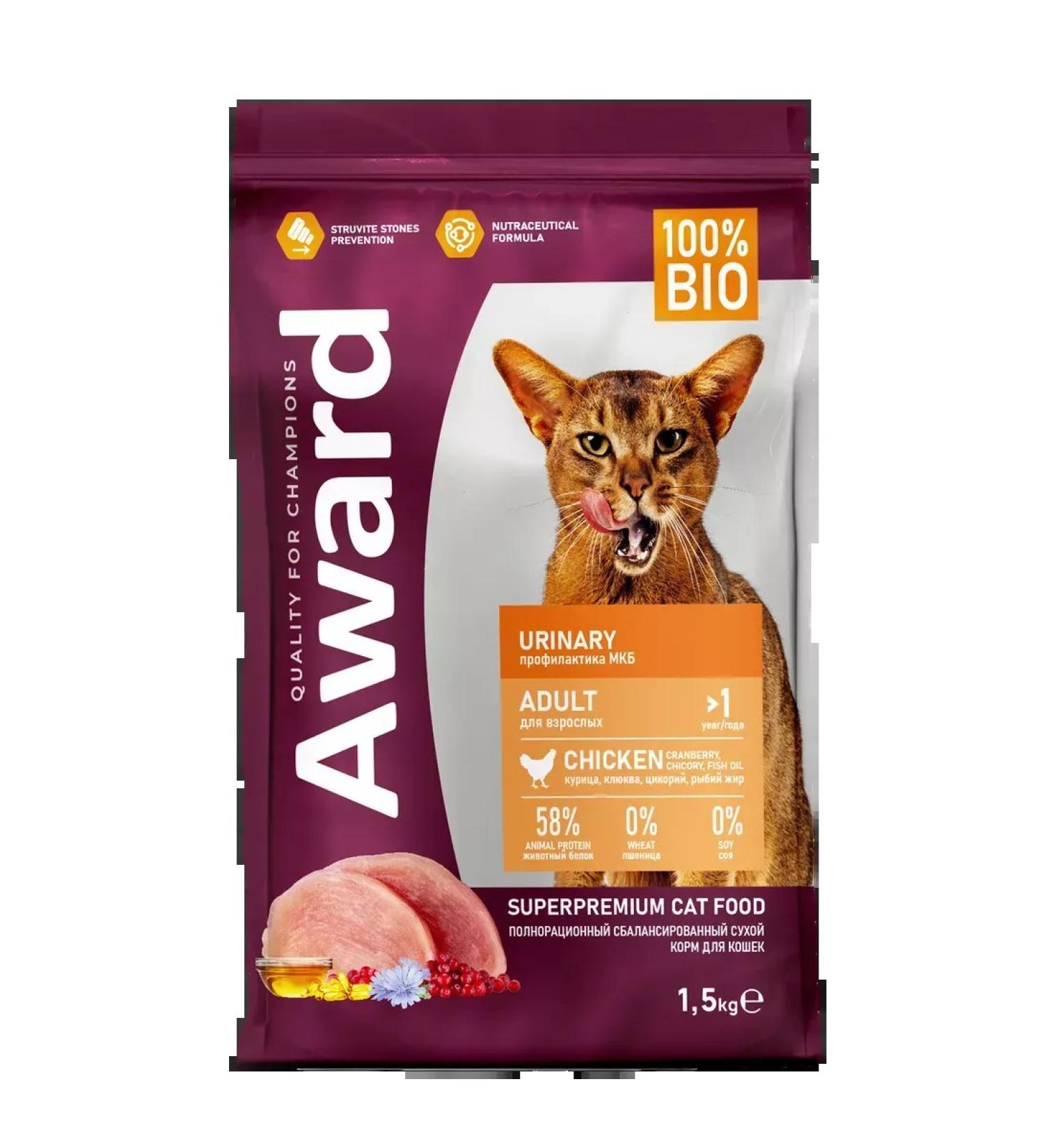 AWARD Urinary food for cats for the prevention of ICD chicken 1.5kg