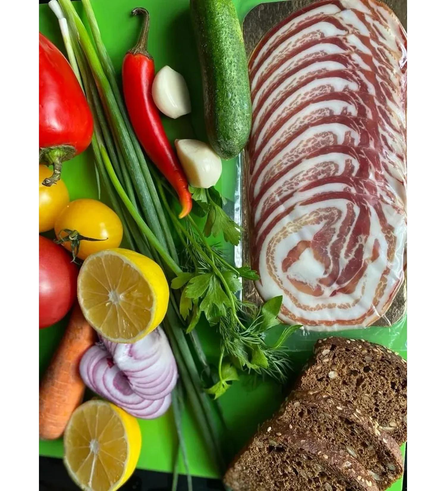 IP Busel AV Pork raw product "Panchetta" 200 grams - Buy Online on GoSupps.com