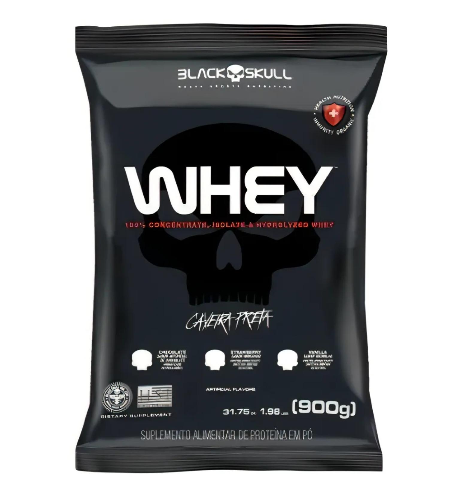 Black Skull Refil Whey serum protein 900 g strawberries