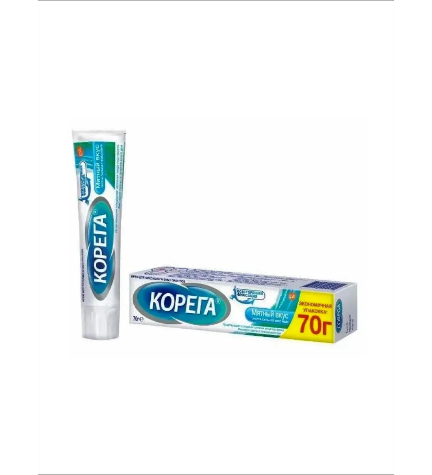 Korega Extra strong cream for fixing dentures mint 70g - Buy Online on GoSupps.com