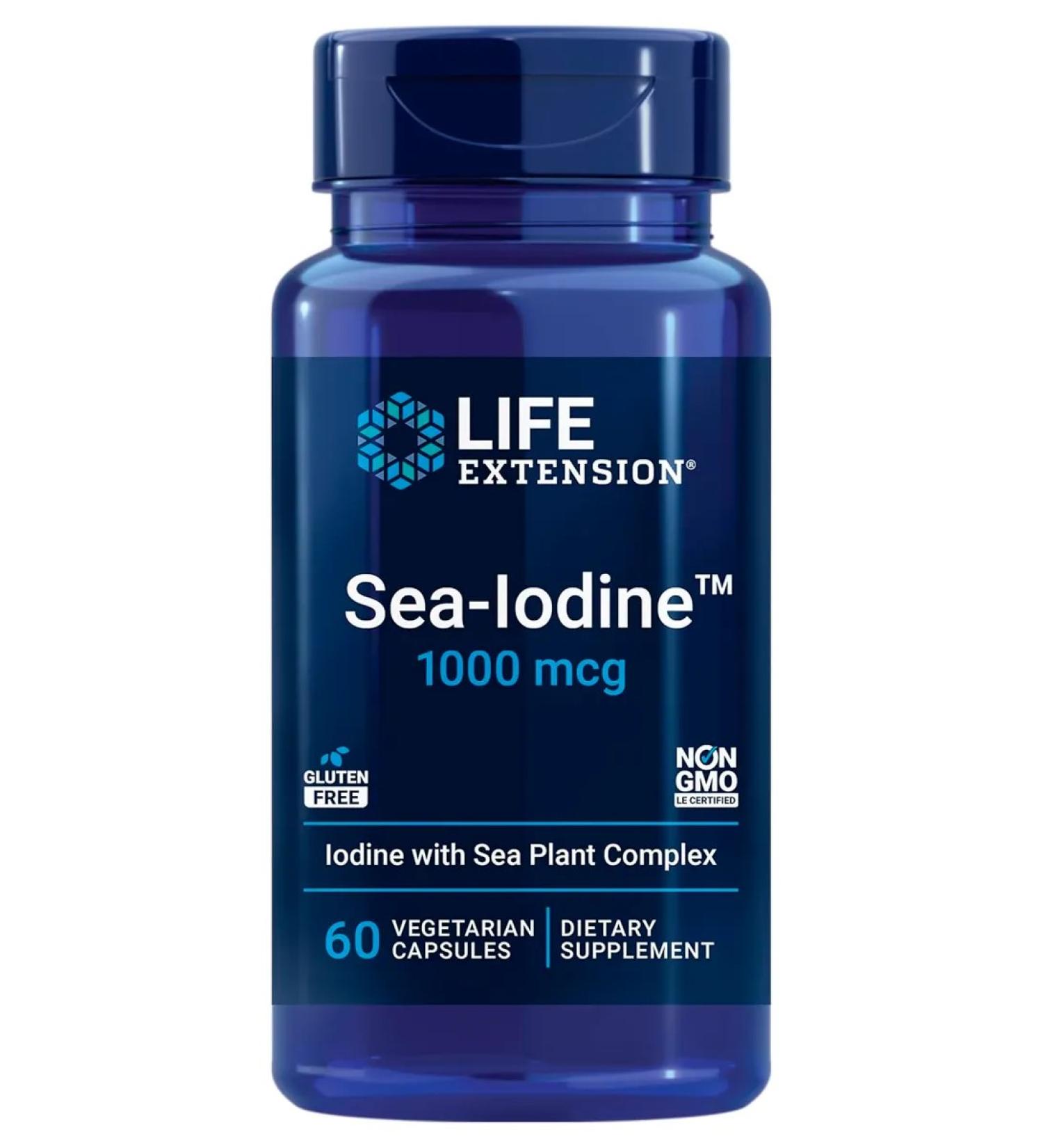Life extension Iodine sea sea-iodine 1000mkg 60 vegets of capsules - Buy Online on GoSupps.com